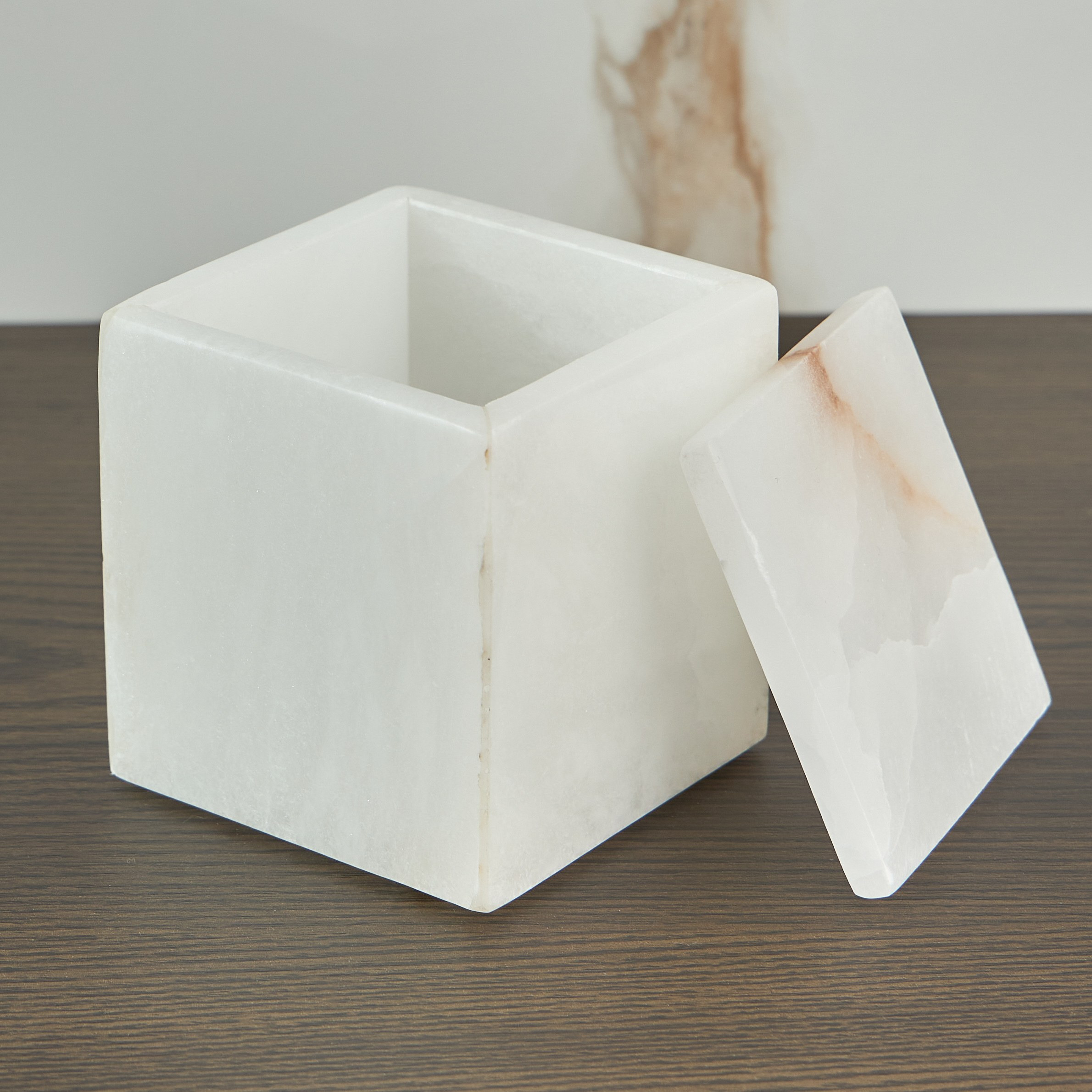 Spanish Alabaster Stone Cotton Jar-household-bathandlaundry-bathaccessories-tissueboxesandcottonjars-image-2