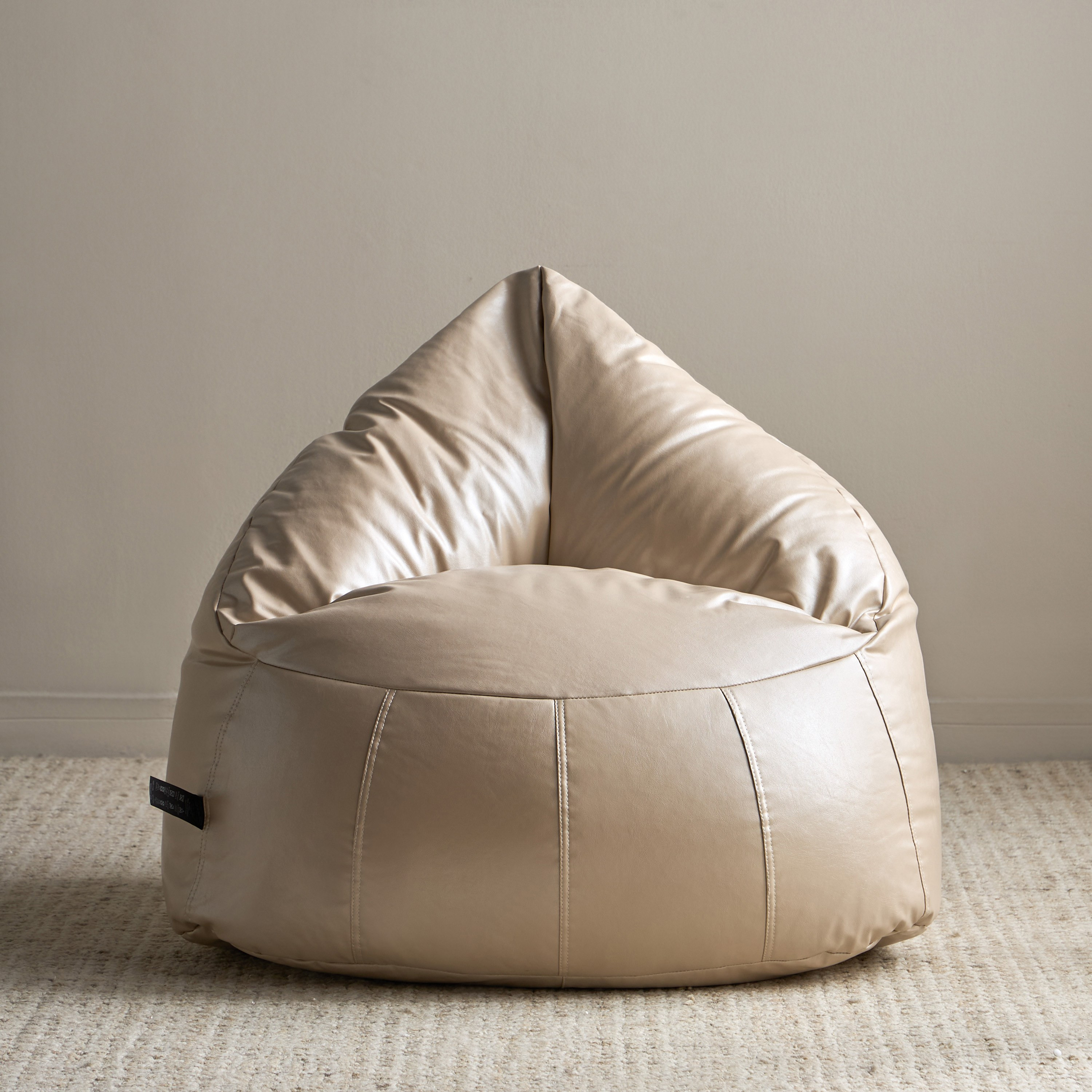 Amari Leatheritte Bean Bag - 81x80 cm-household-cushionsandthrows-beanbags-image-2