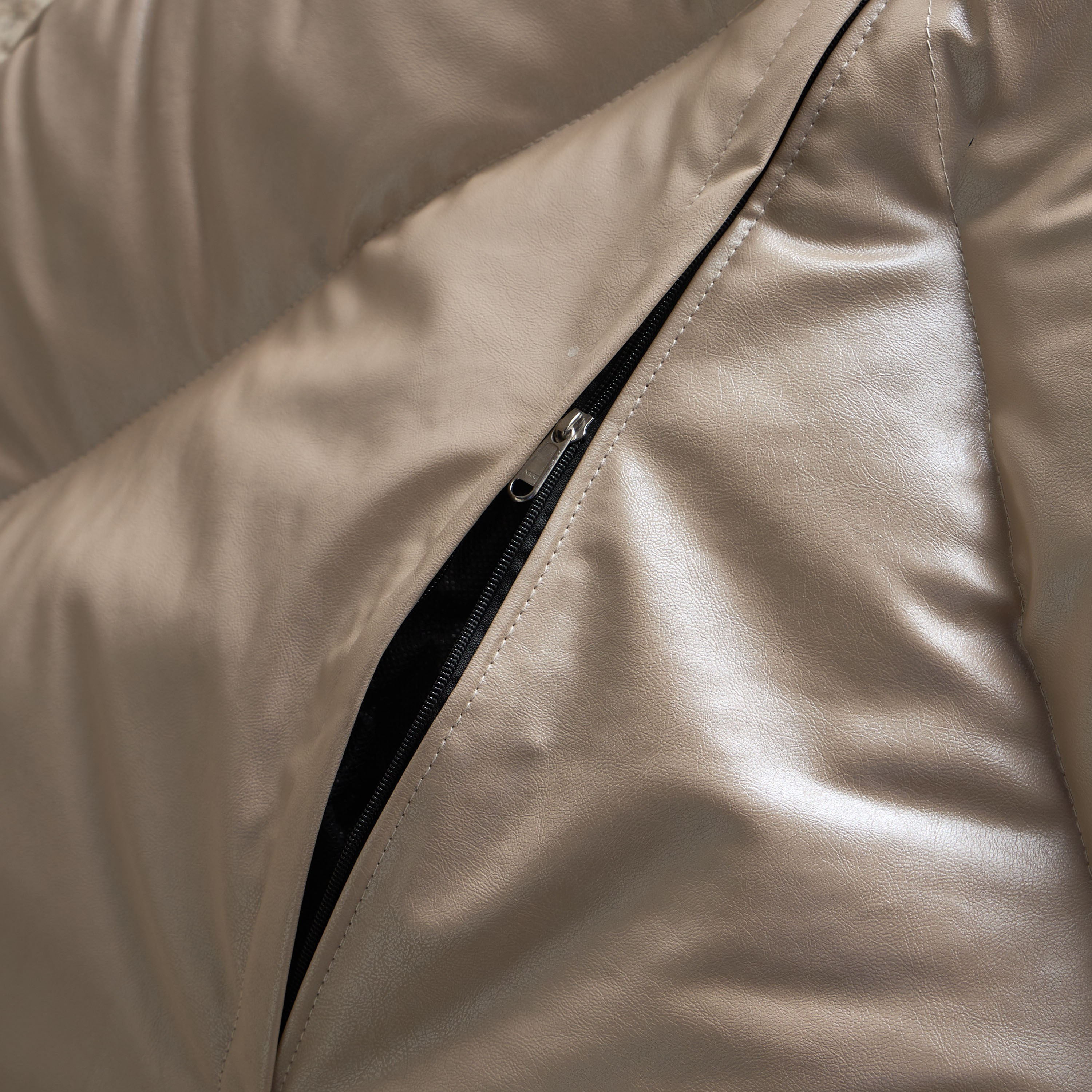 Amari Leatheritte Bean Bag - 81x80 cm-household-cushionsandthrows-beanbags-image-5