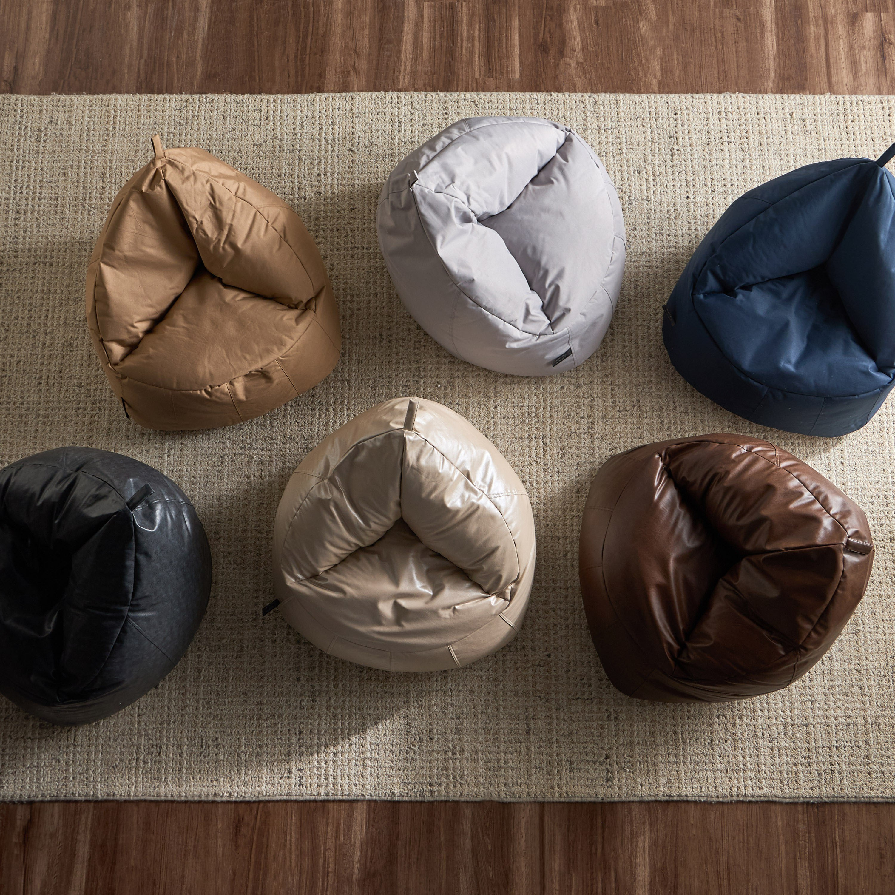 Amari Leatheritte Bean Bag - 81x80 cm-household-cushionsandthrows-beanbags-image-7