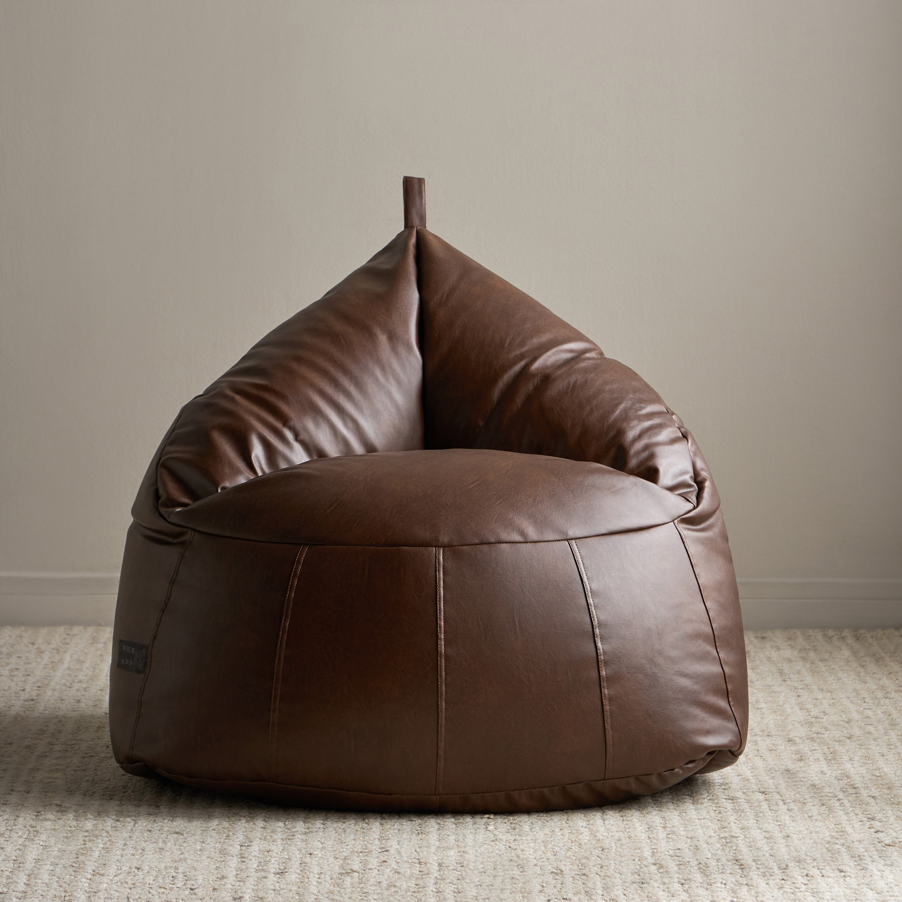 Amari Leatheritte Bean Bag - 81x80 cm-household-cushionsandthrows-beanbags-image-2
