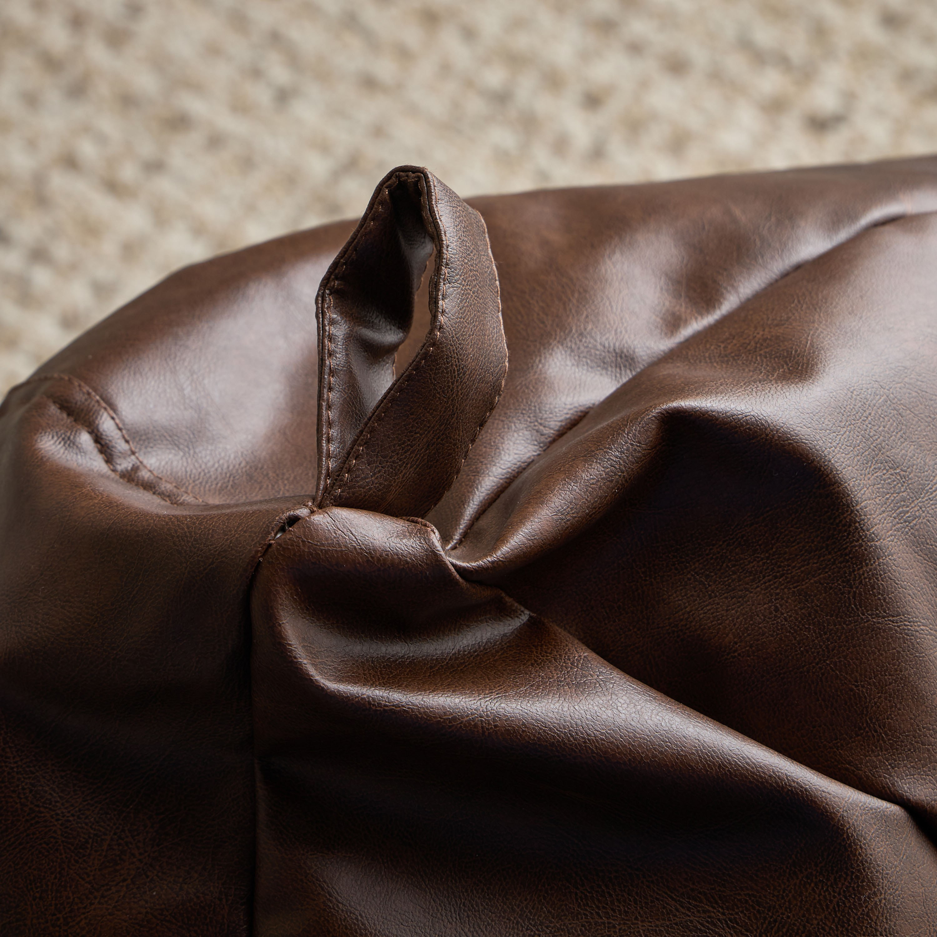 Amari Leatheritte Bean Bag - 81x80 cm-household-cushionsandthrows-beanbags-image-3