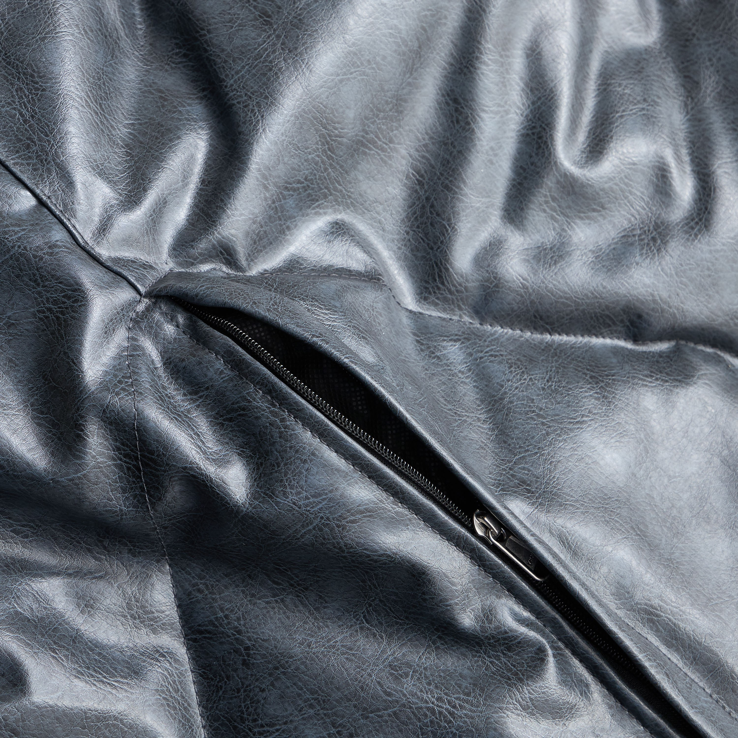 Amari Leatheritte Bean Bag - 81x80 cm-household-cushionsandthrows-beanbags-image-5