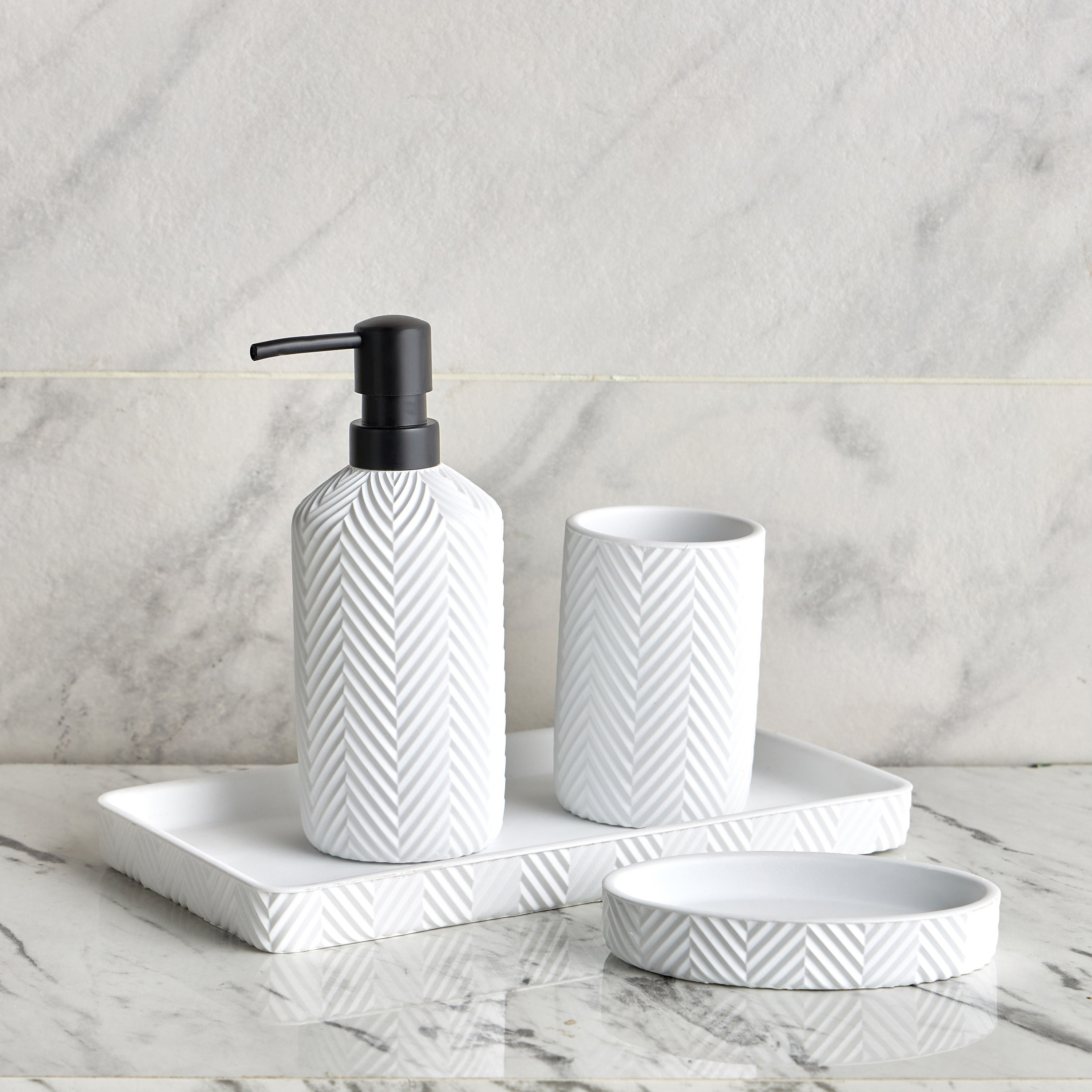 طقم إكسسوارات حمام بوليريسين 4 قطع - ميشلان-household-bathandlaundry-bathaccessories-bathaccessorysets-image-1