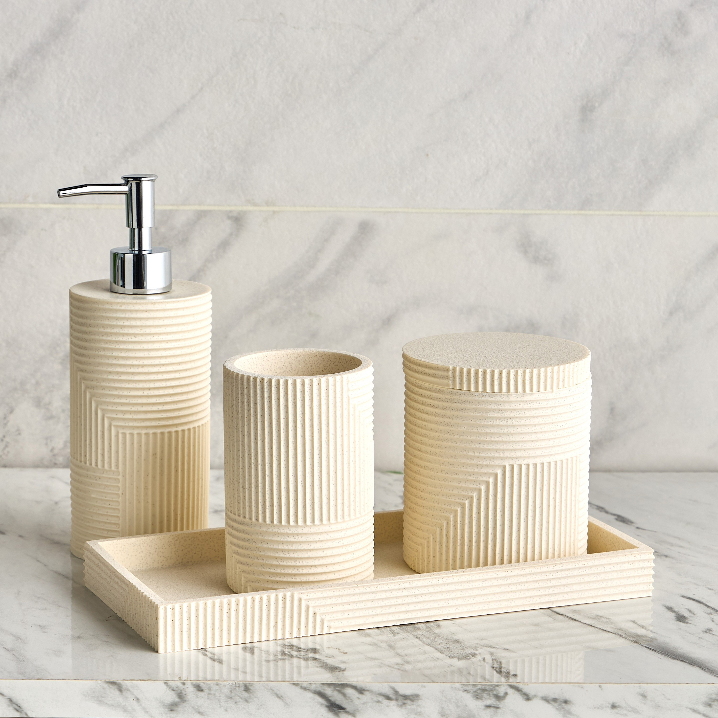 طقم اكسسوارات حمام  بوليريسين 4 قطع - سيمونا-household-bathandlaundry-bathaccessories-bathaccessorysets-image-1