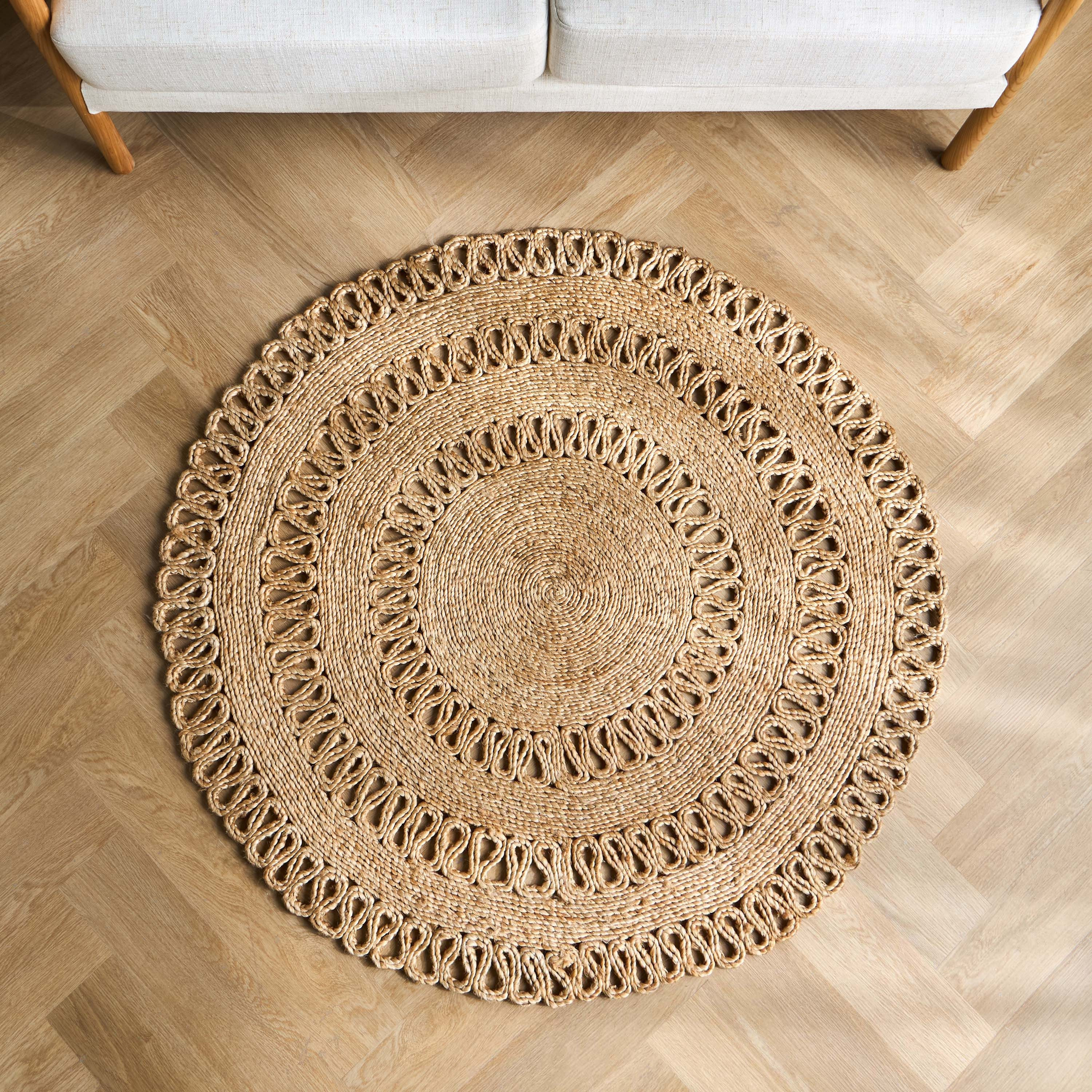 Rosario Jute Handmade Rug - 120 cm-household-rugsandcarpets-rugs-image-2