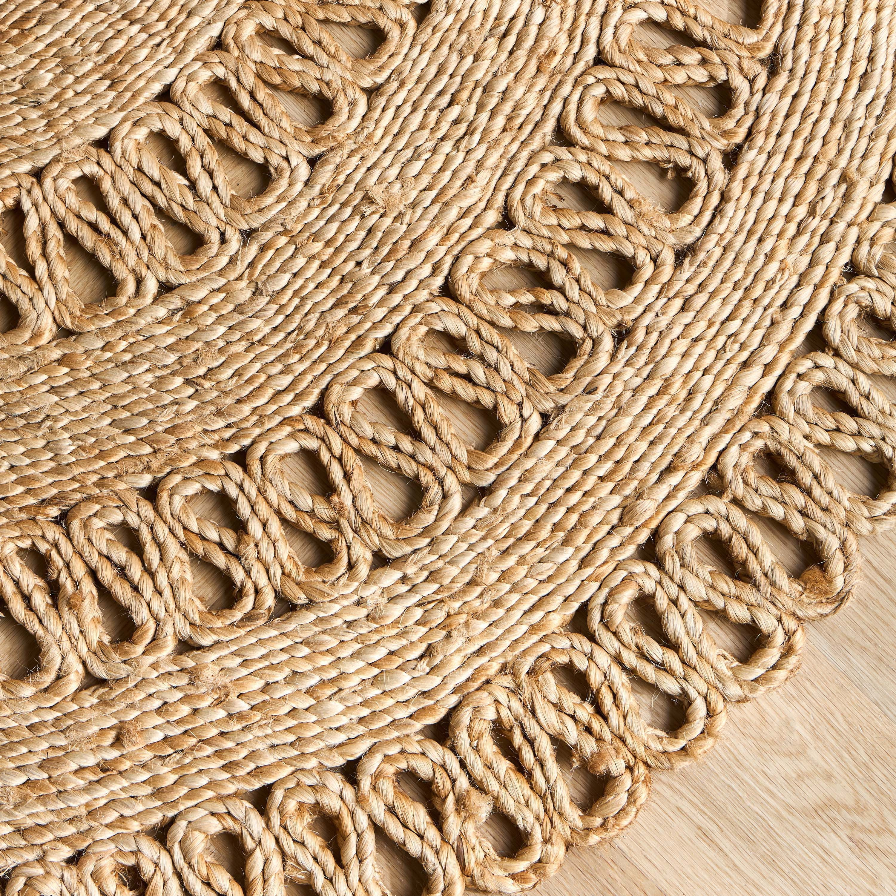 Rosario Jute Handmade Rug - 120 cm-household-rugsandcarpets-rugs-image-3