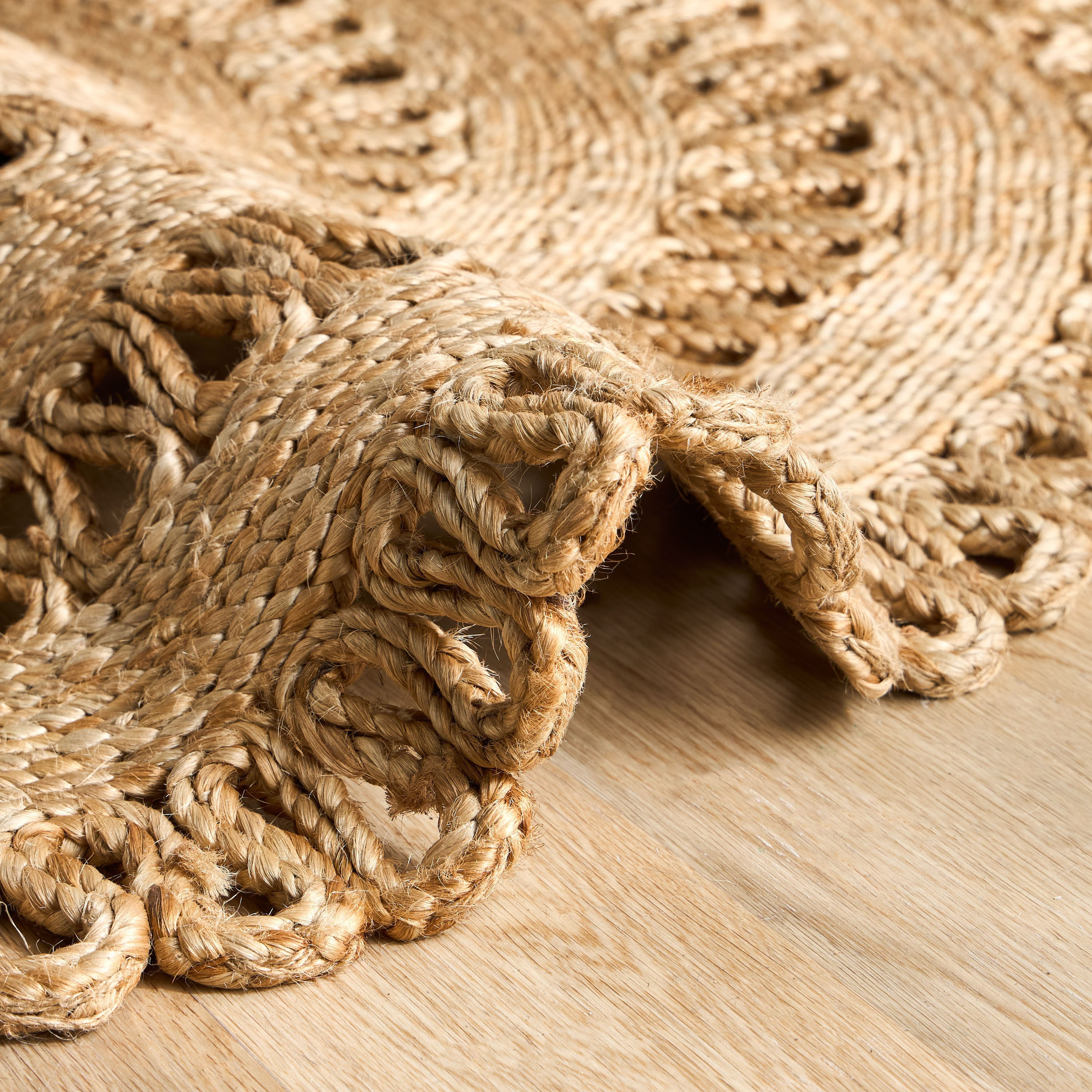 Rosario Jute Handmade Rug - 120 cm-household-rugsandcarpets-rugs-image-4