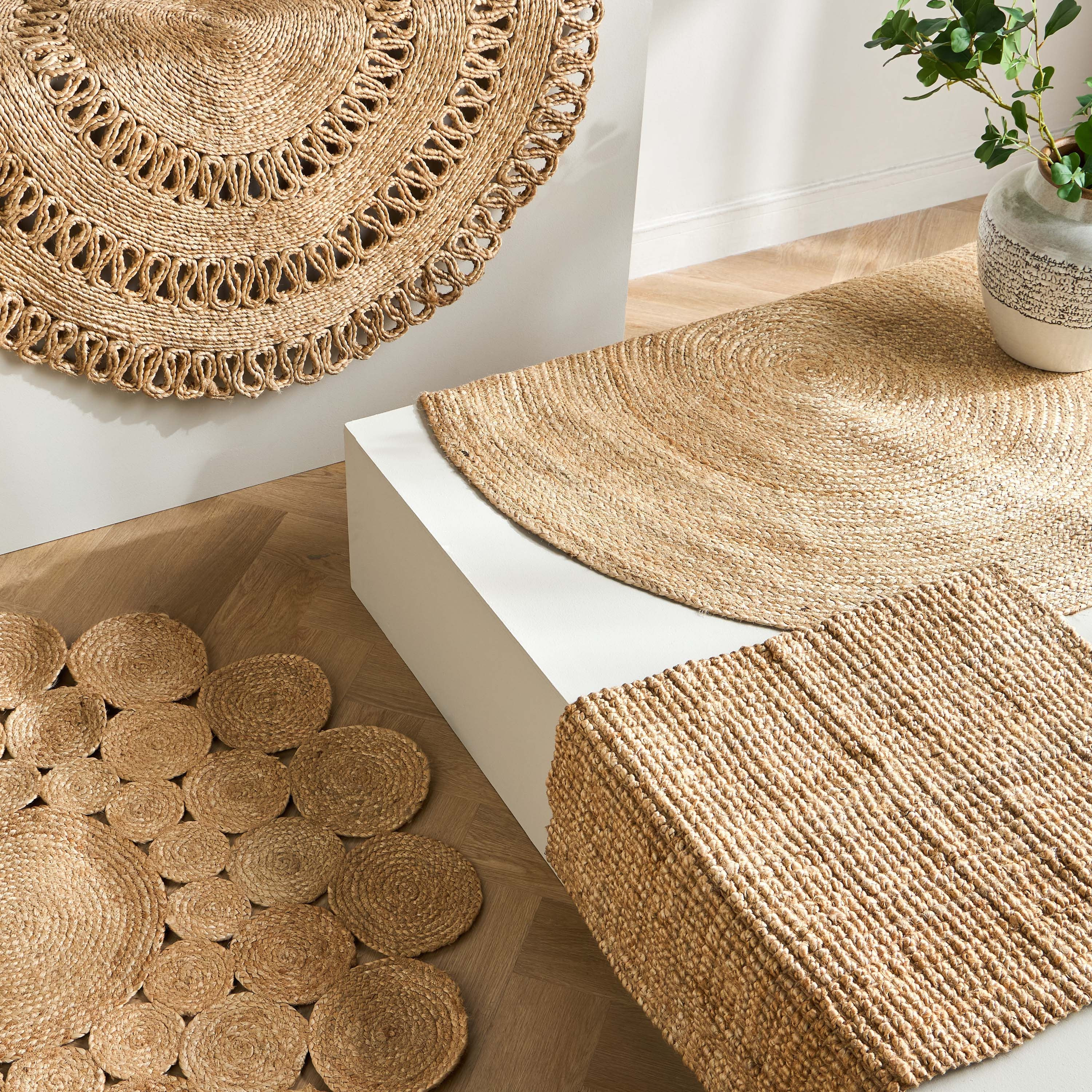 Rosario Jute Handmade Rug - 120 cm-household-rugsandcarpets-rugs-image-5