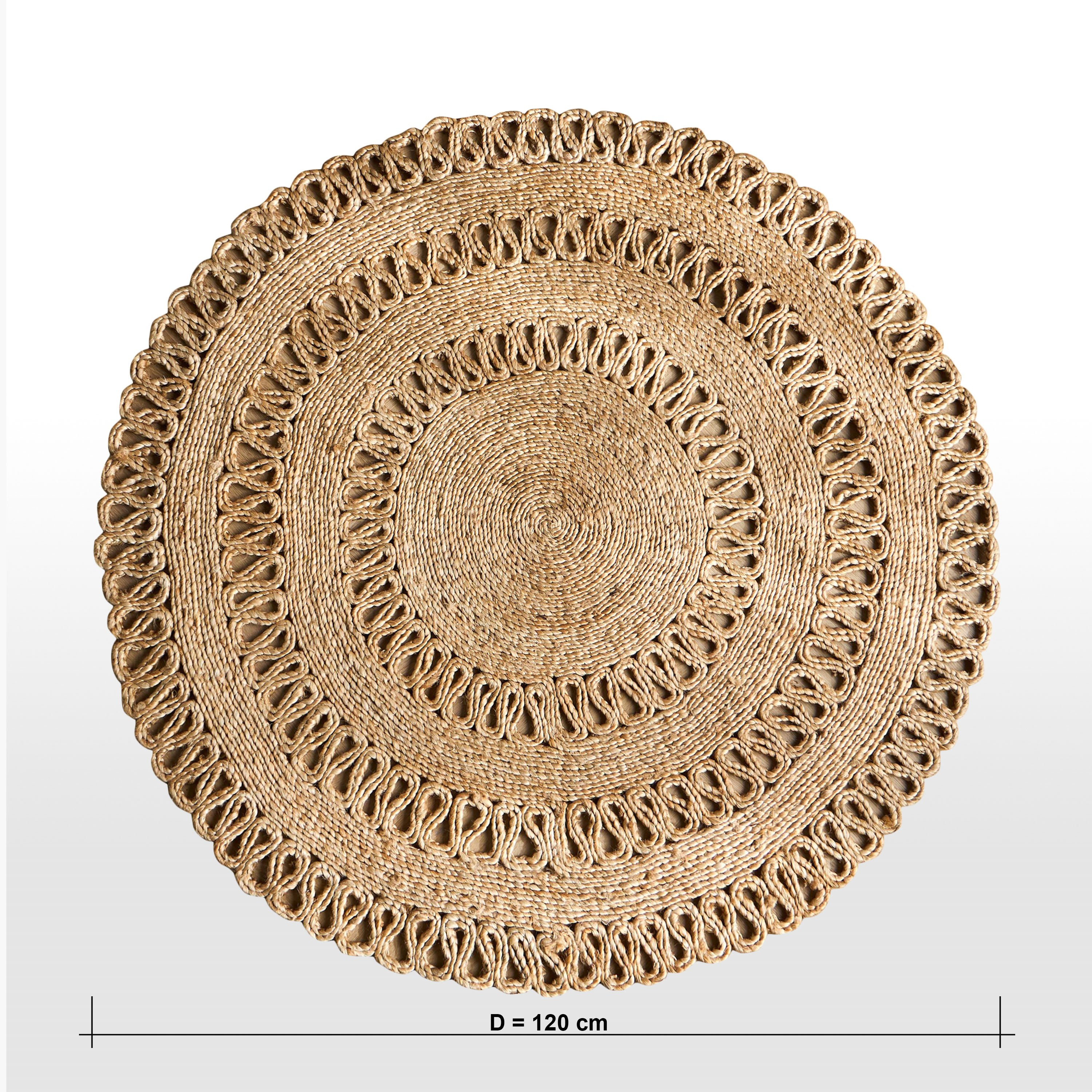 Rosario Jute Handmade Rug - 120 cm-household-rugsandcarpets-rugs-image-6