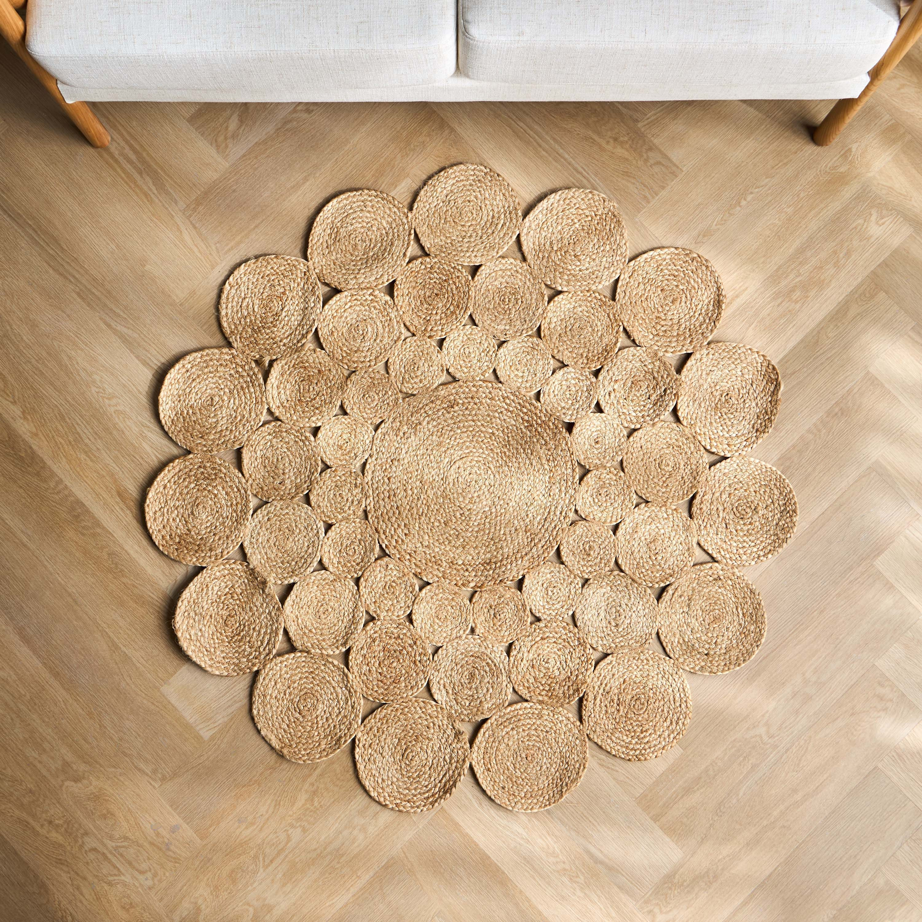 Rosalia Jute Handmade Rug - 120 cm-household-rugsandcarpets-rugs-image-2