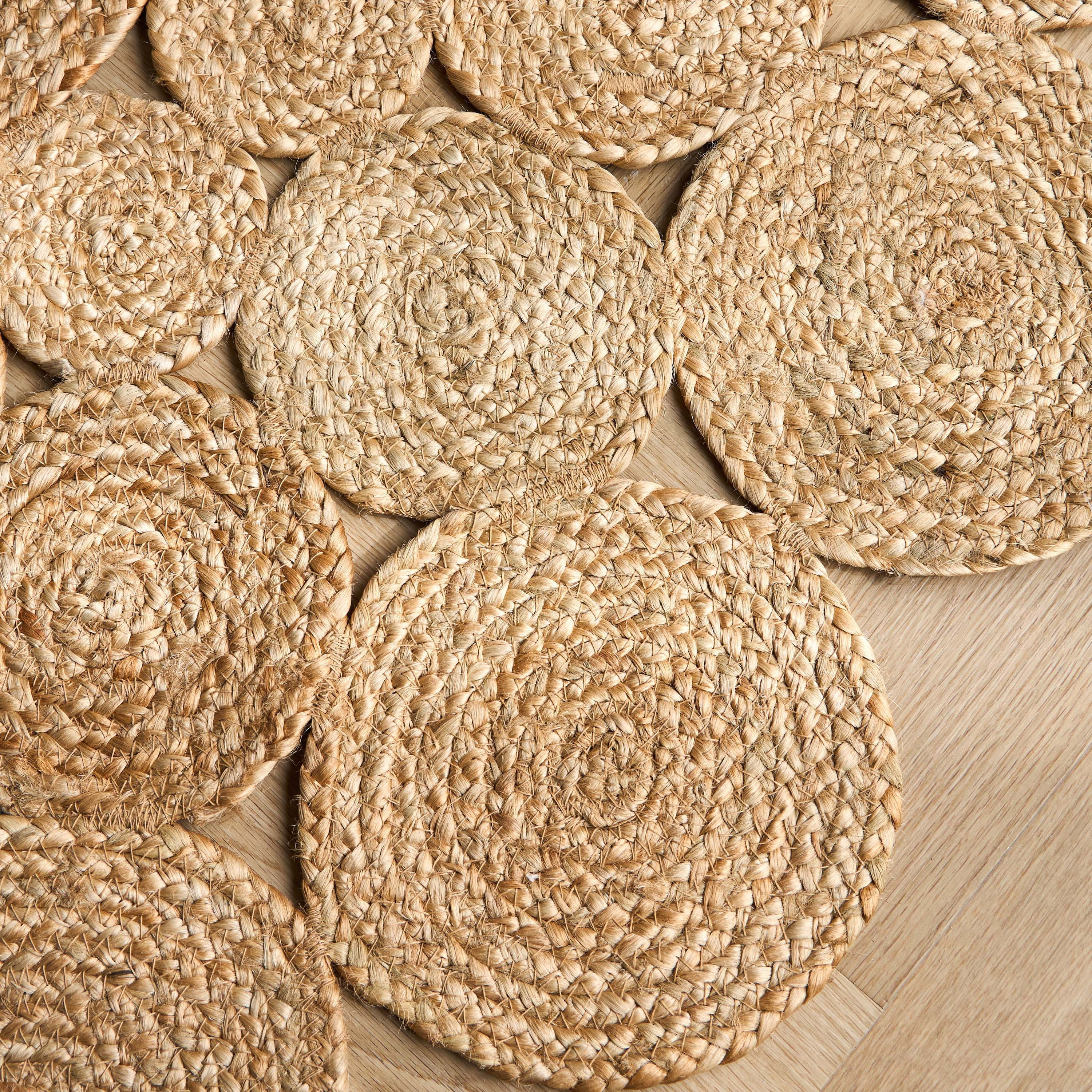 Rosalia Jute Handmade Rug - 120 cm-household-rugsandcarpets-rugs-image-3