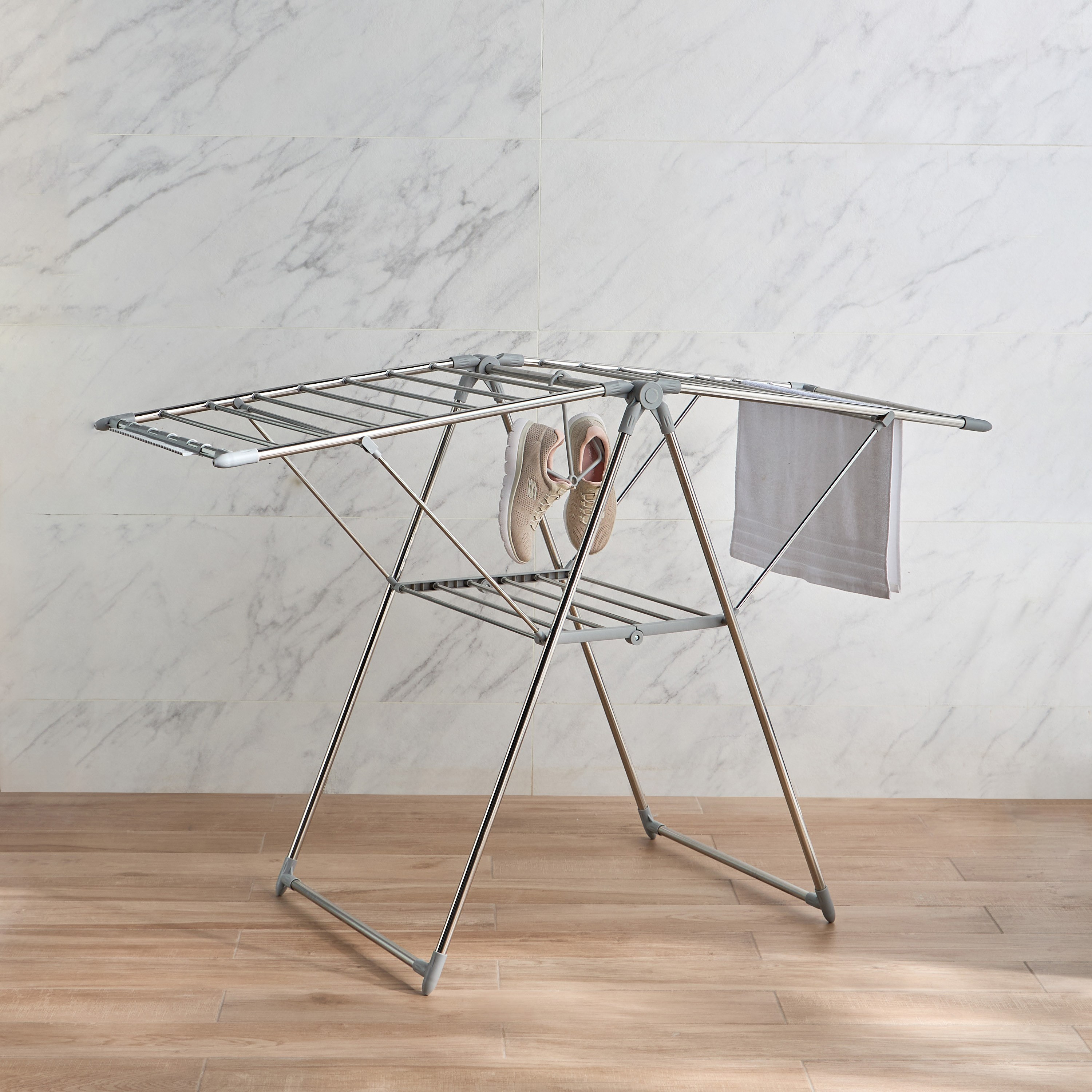 Stainless Steel Folding Clothes Drying Rack Walmart Buy Compact