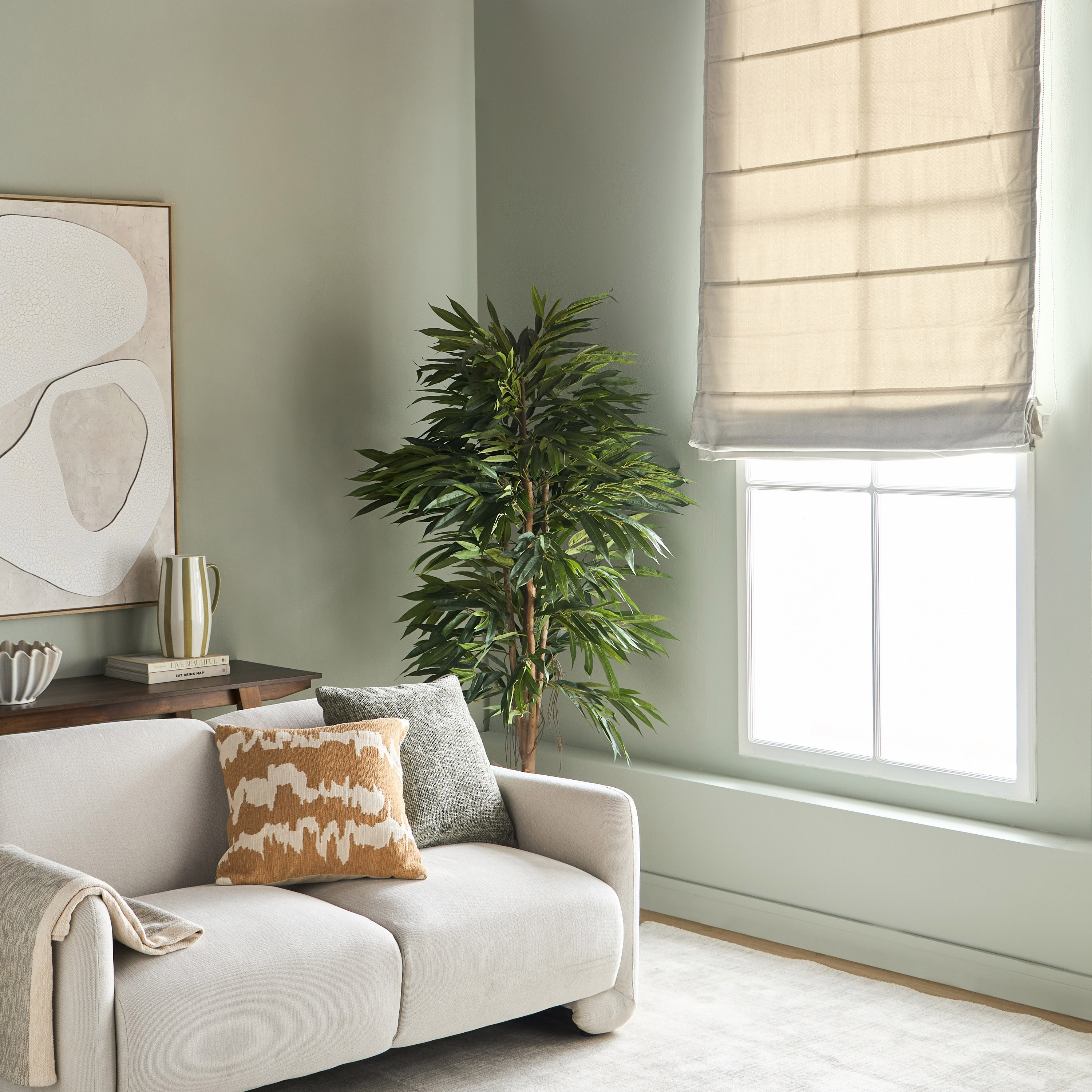 Chenille Roman Blind - 90x240 cm-household-windows-blinds-image-4