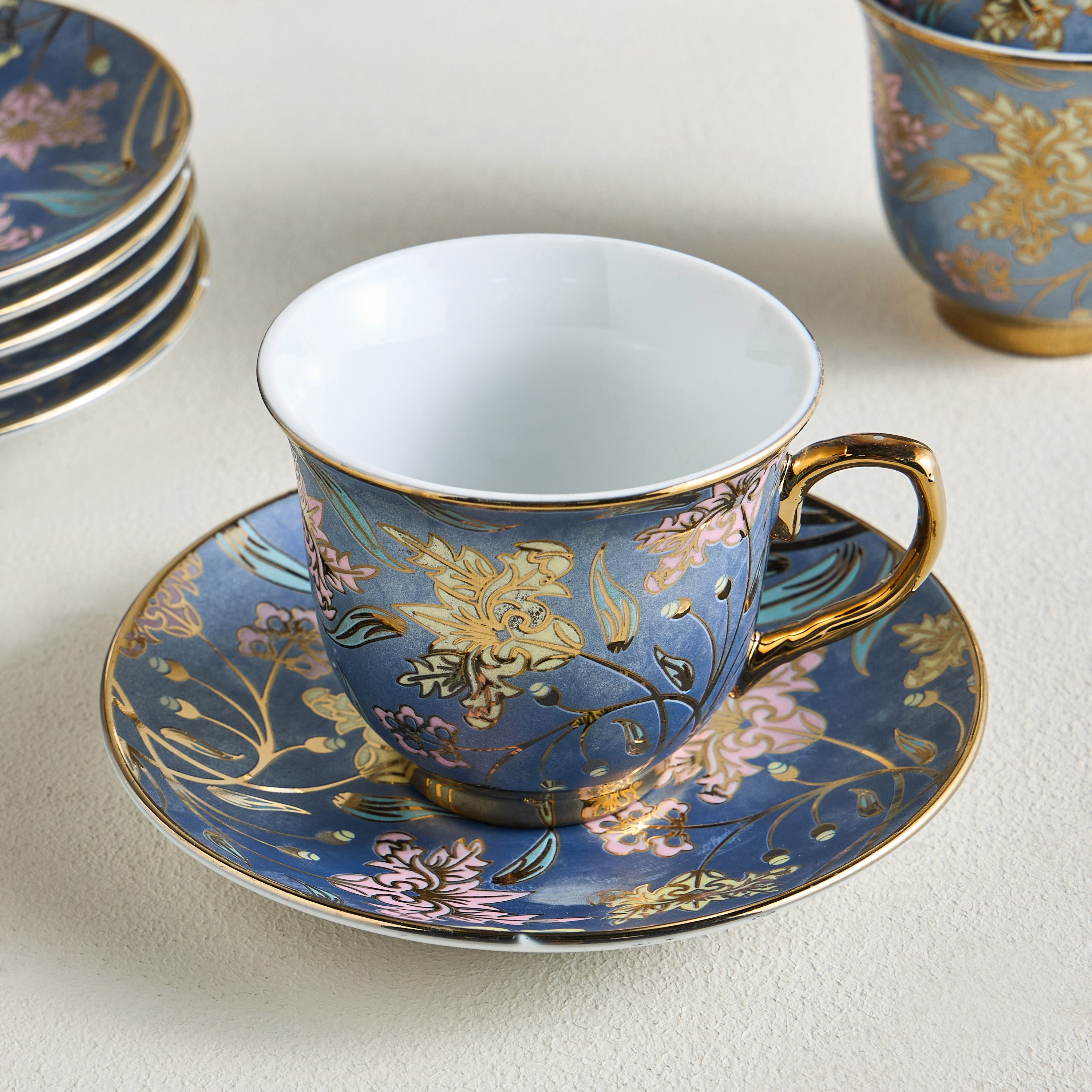 Nora 13-Piece Porcelain Tea Set - 800 ml, Serves 6-household-dining-teaandcoffee-teaandcoffeesets-image-2