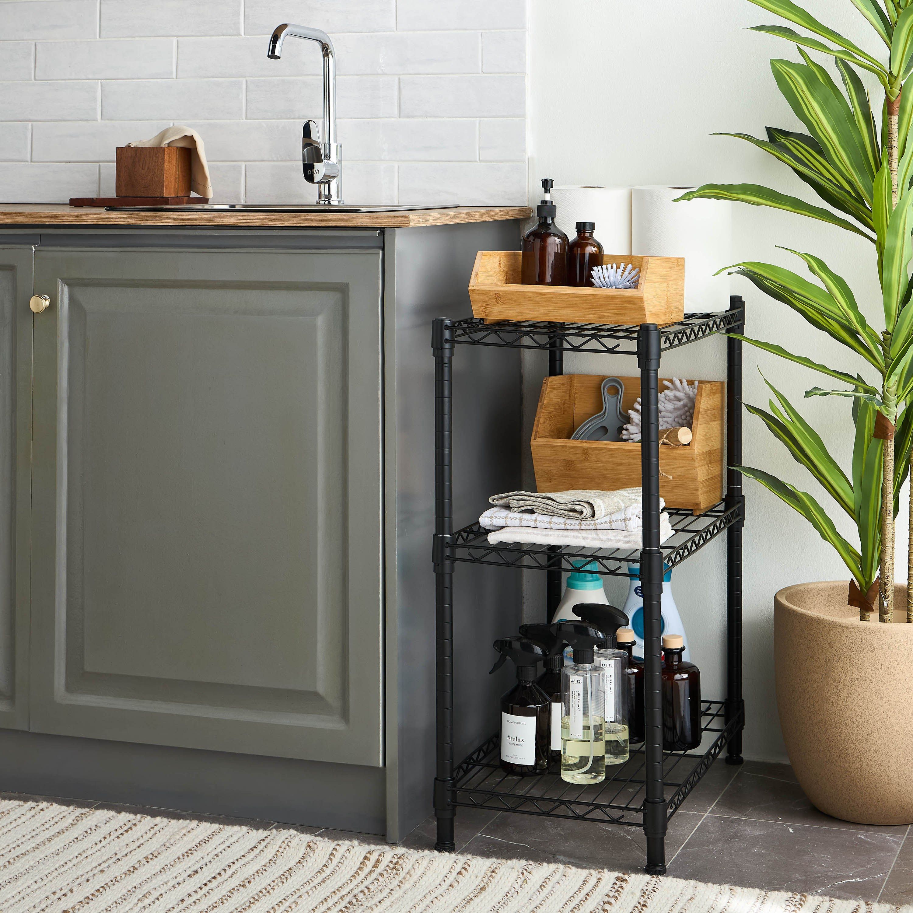 Basement 3-Tier Storage Rack - 60x35 cm-household-kitchen-foodstorage-pantryandstorage-image-4
