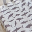 Sharks Cotton 144 Thread Count 2-Piece Toddler Fitted Sheet Set - 70x140 cm-baby-nursery-babybedding-image-4