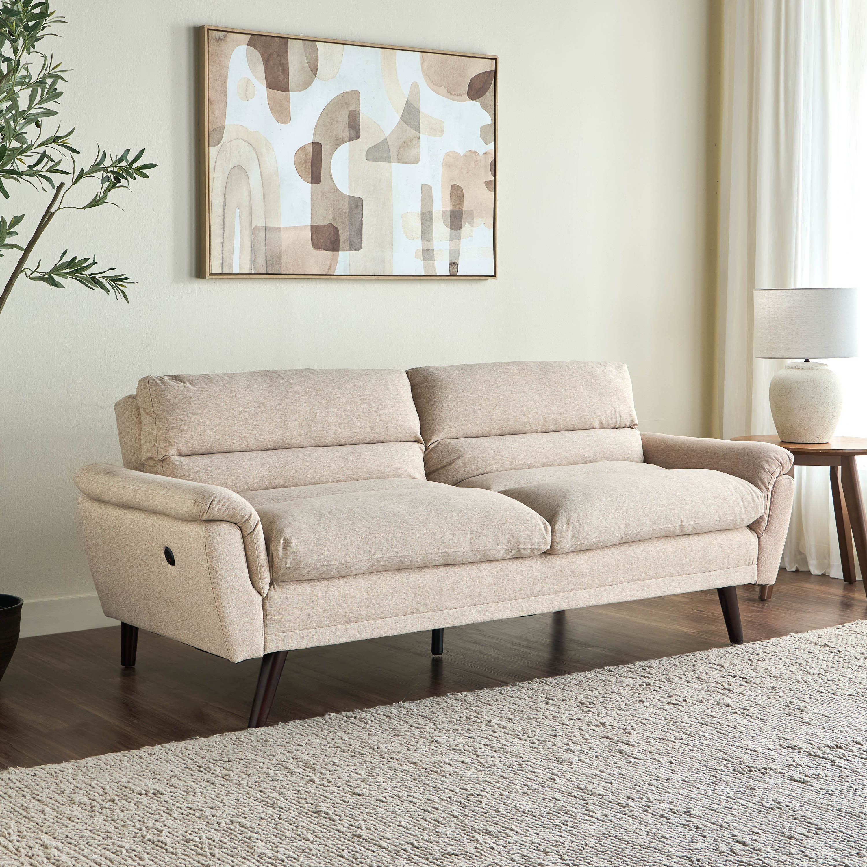 Daylan 3-Seater Fabric Sofa Bed