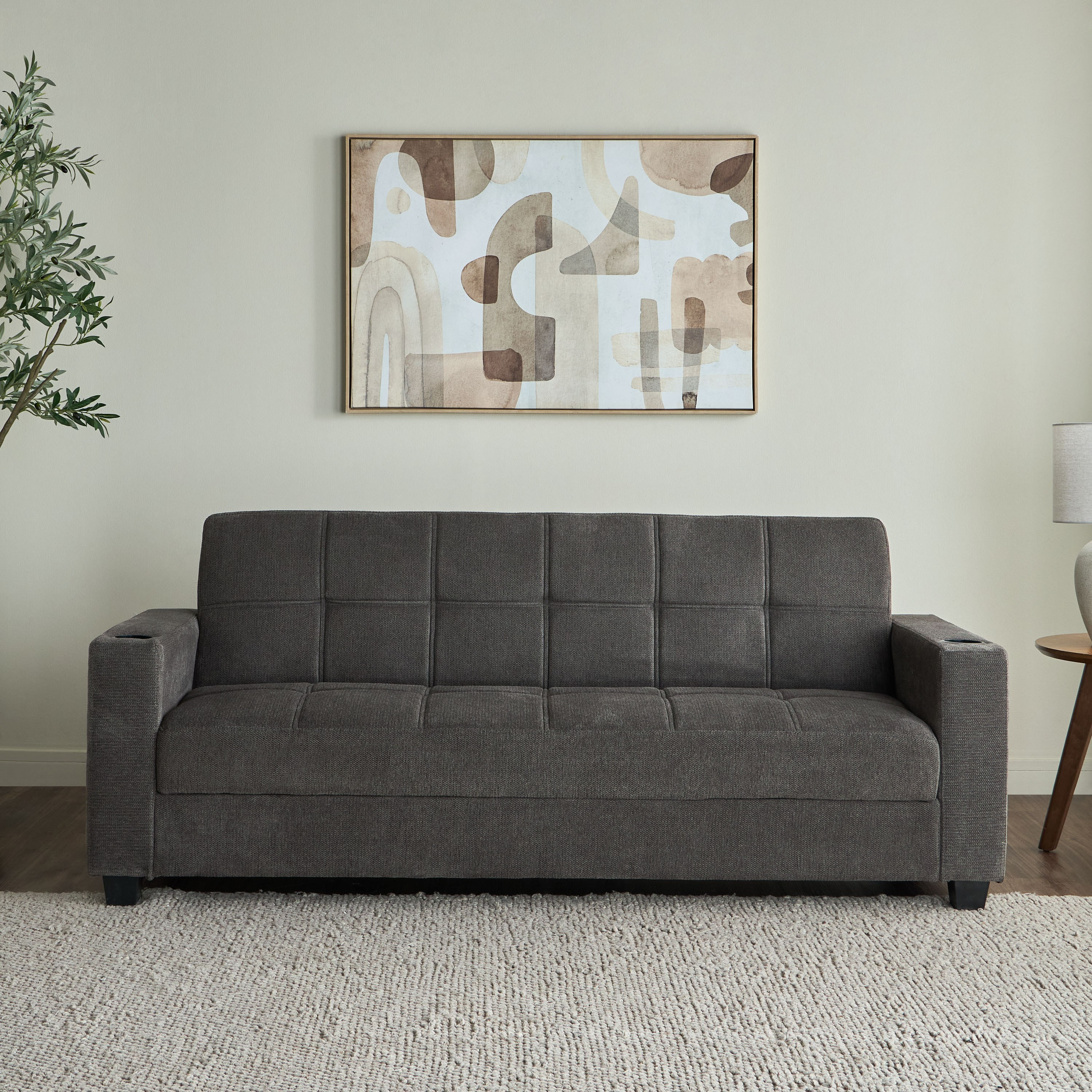Cleo 3-Seater Fabric Sofa Bed with Storage-furniture-sofaandseating-sofabedsanddaybeds-image-2