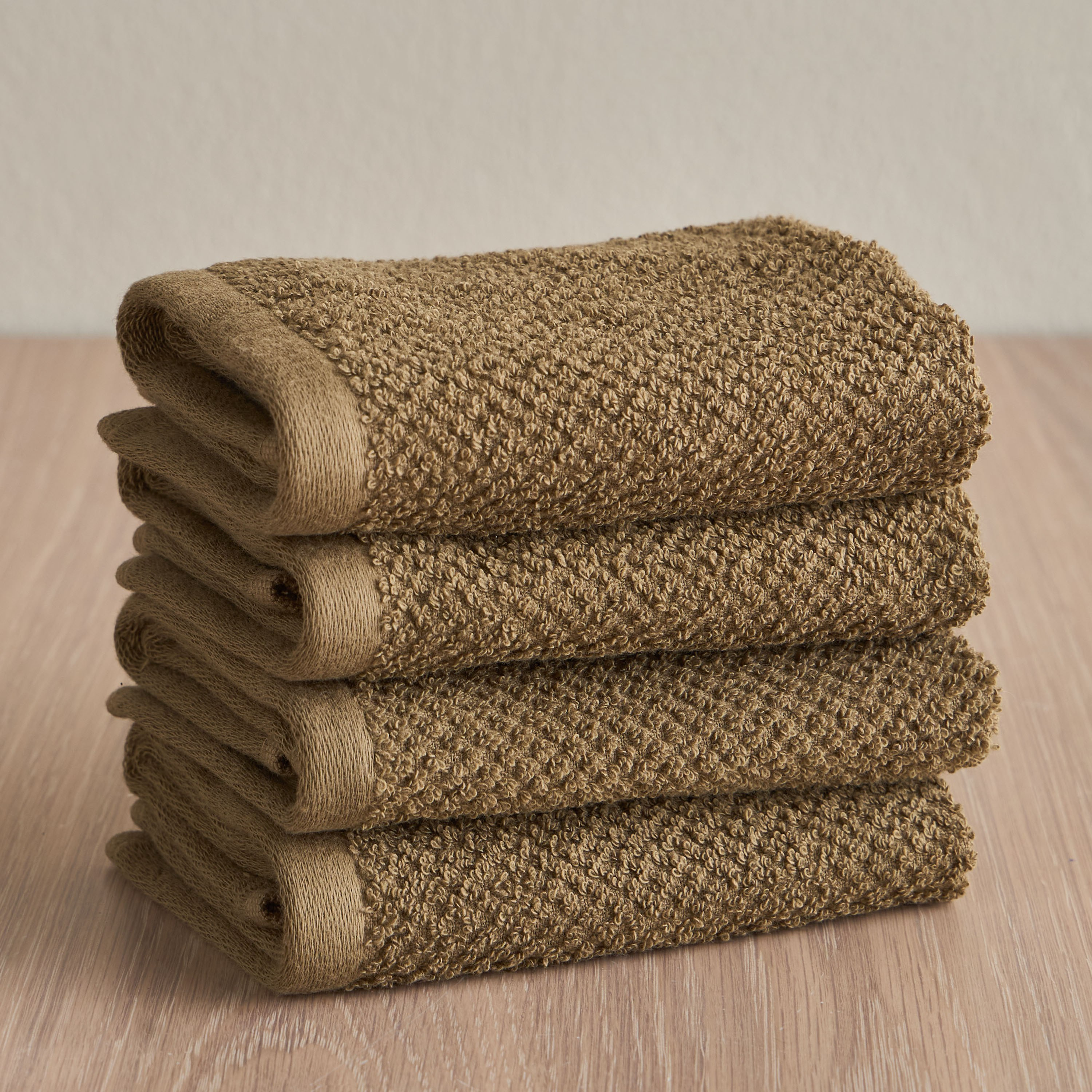 Estella Popcorn 4-Piece 420 GSM Turkish Cotton Finger Tip Towel Set - 30x30 cm-household-bathandlaundry-bathlinen-towels-image-1