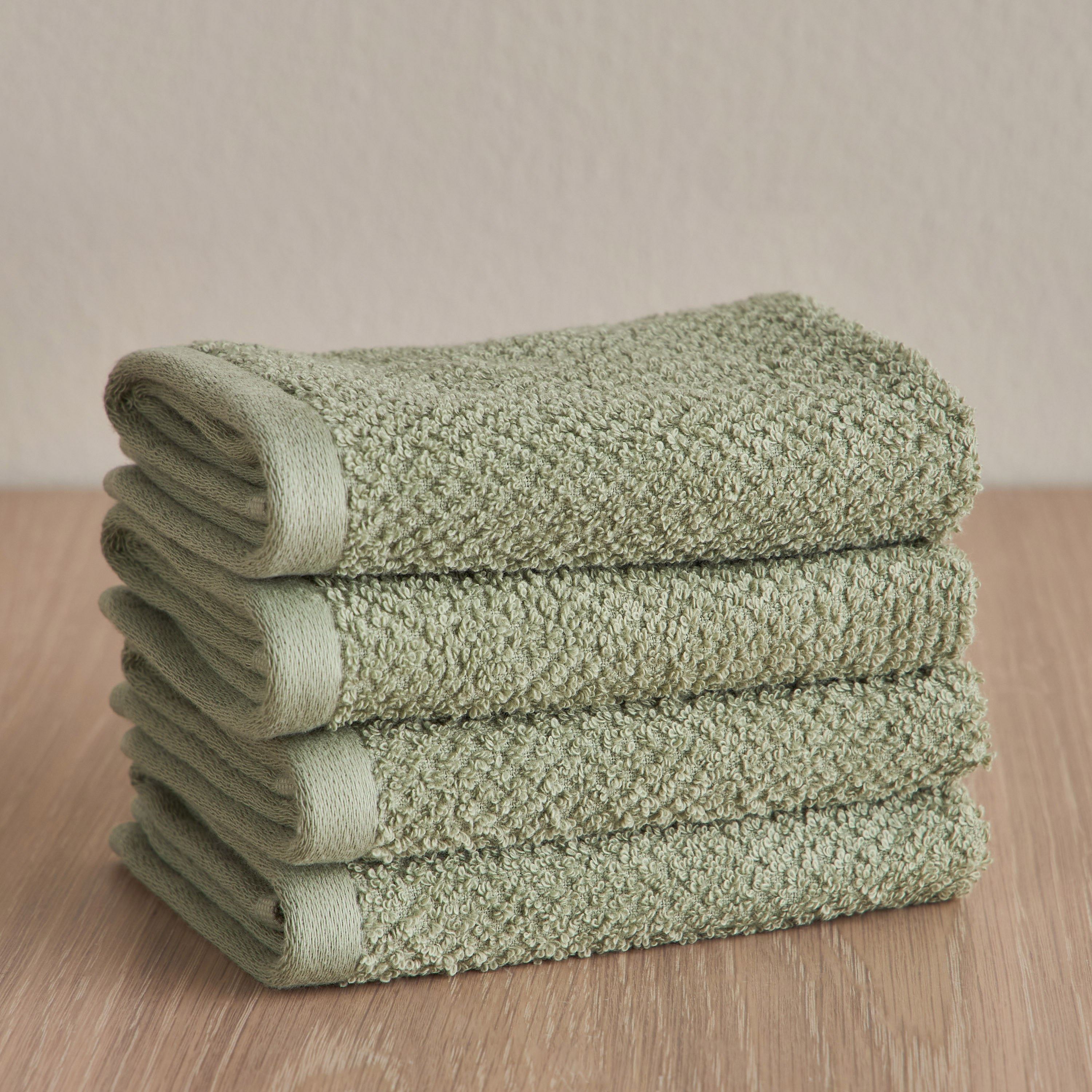 Estella Popcorn 4-Piece 420 GSM Turkish Cotton Finger Tip Towel Set - 30x30 cm-household-bathandlaundry-bathlinen-towels-image-1