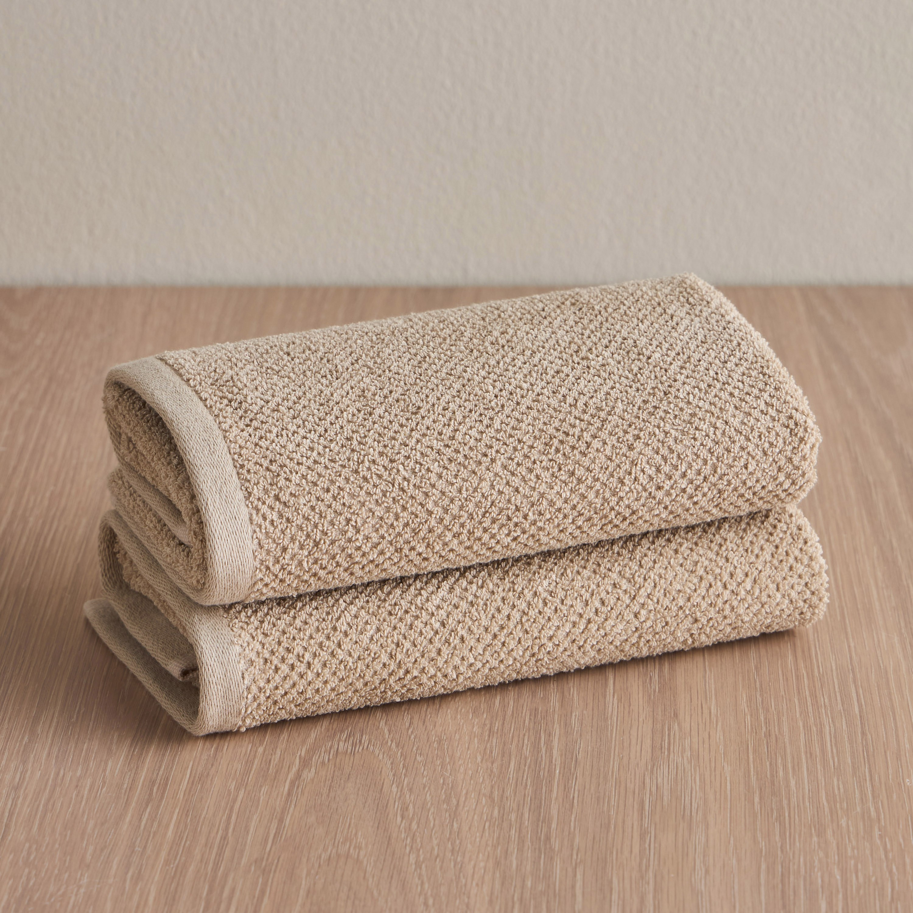Estella Popcorn 2-Piece 420 GSM Turkish Cotton Hand Towel Set - 40x70 cm-household-bathandlaundry-bathlinen-towels-image-1