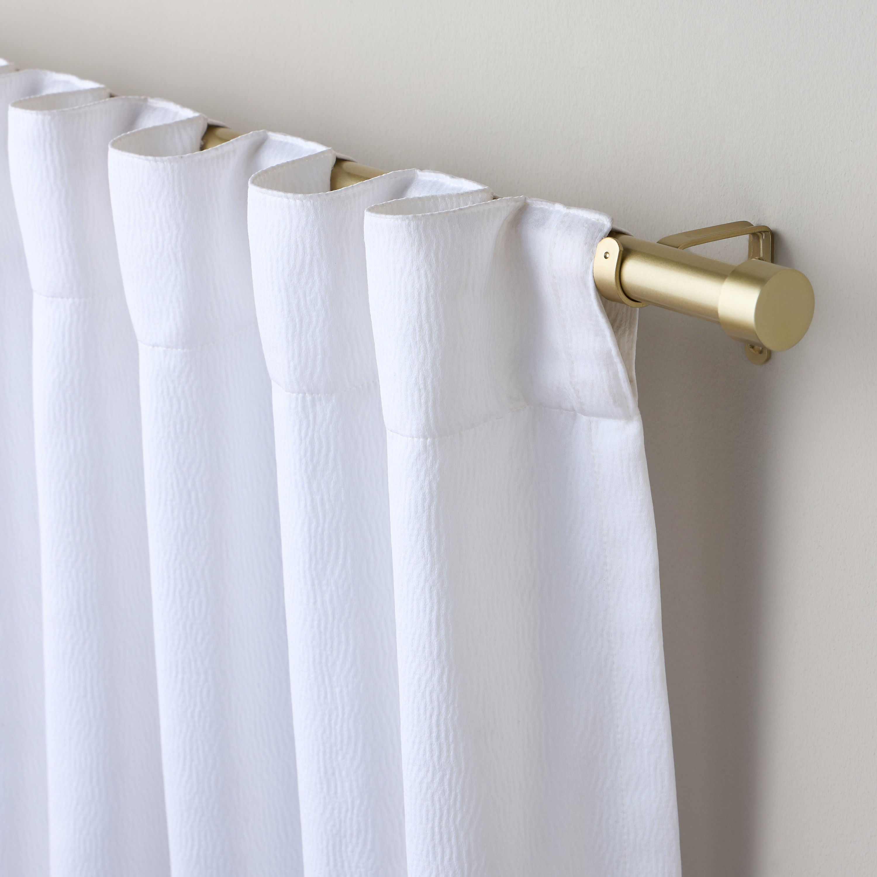 Endcap Extendable Single Curtain Rod - 107-305 cm
