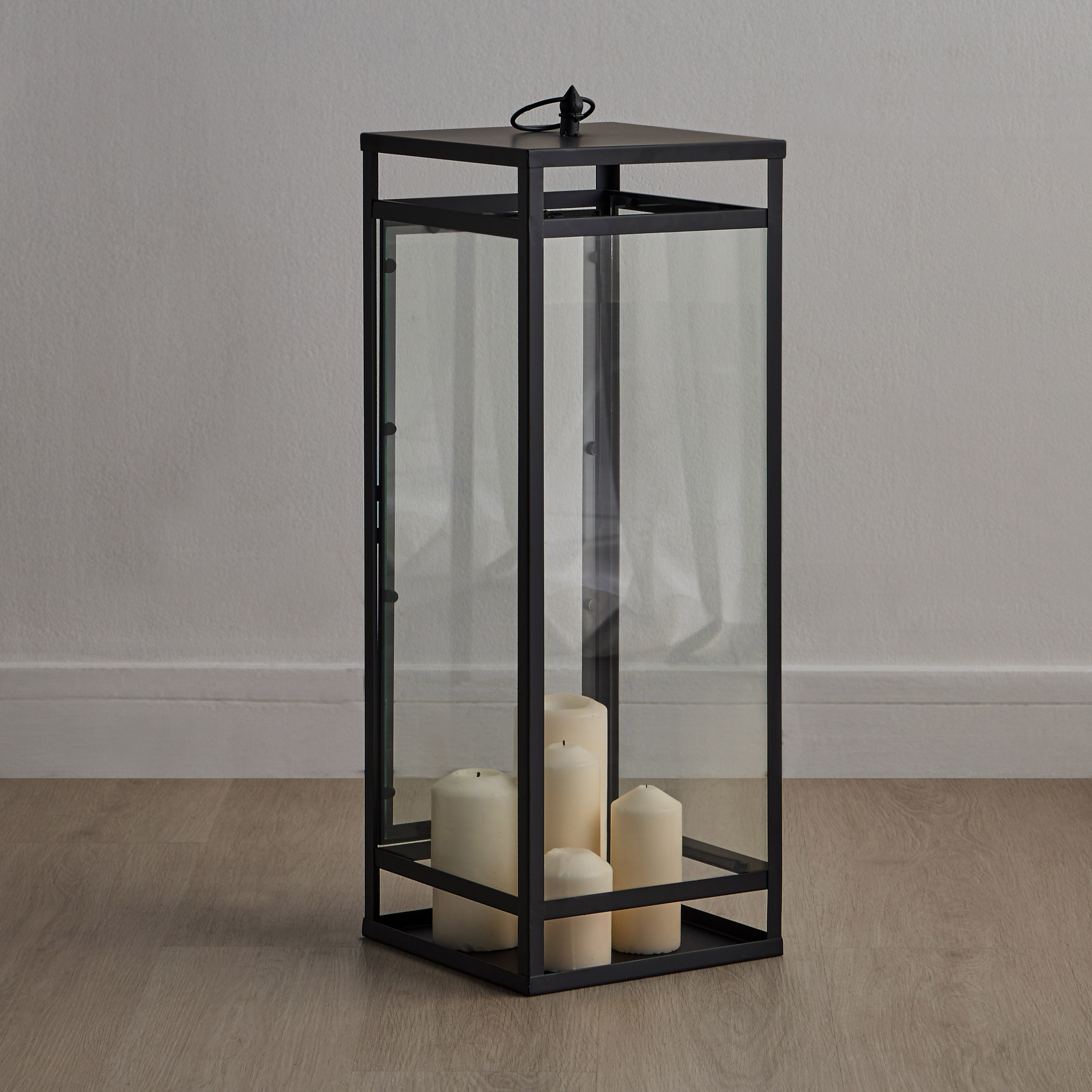 Gradient Nouf Metal and Glass Lantern - 71 cm-household-decor-candleholdersandlanterns-image-1