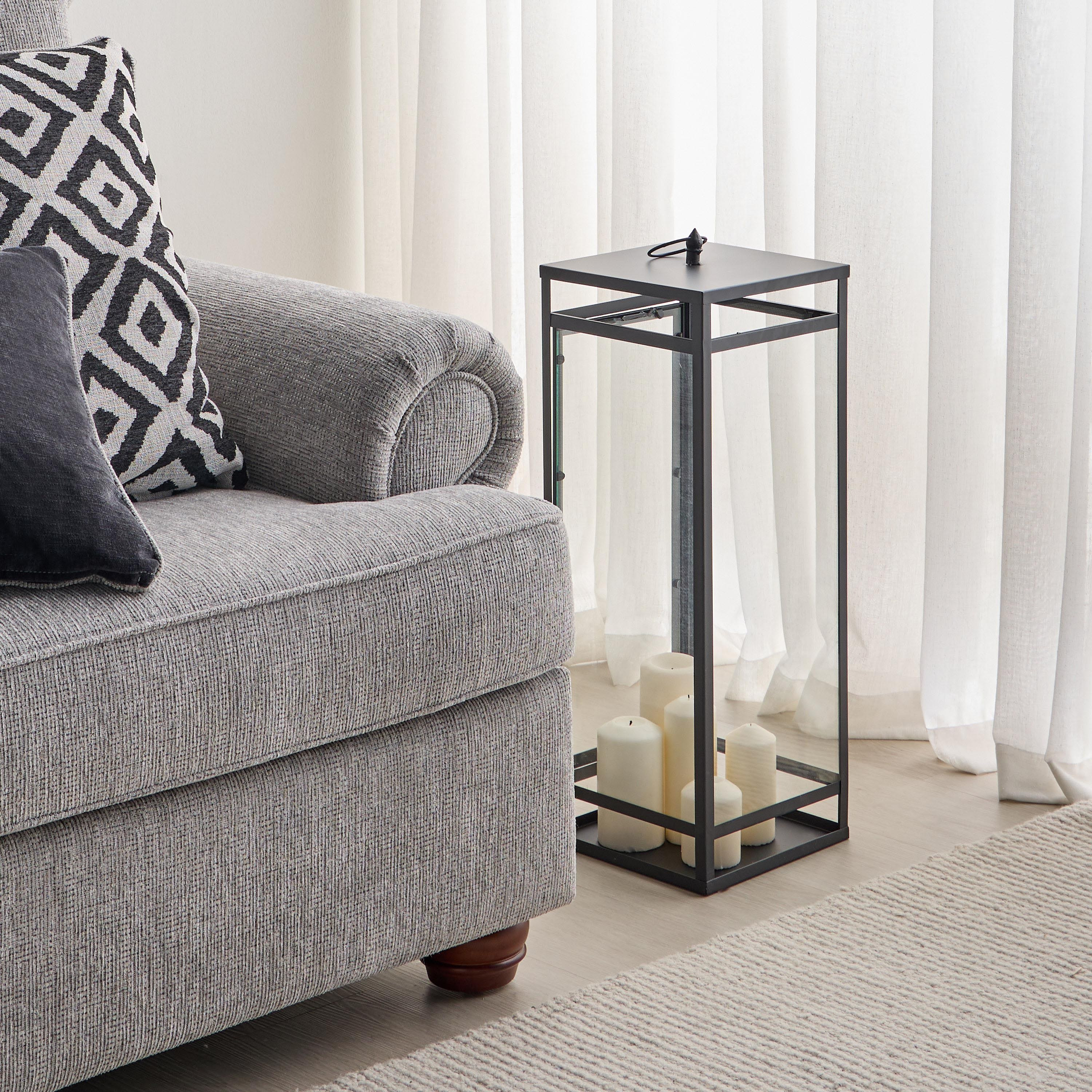 Gradient Nouf Metal and Glass Lantern - 71 cm-household-decor-candleholdersandlanterns-image-5