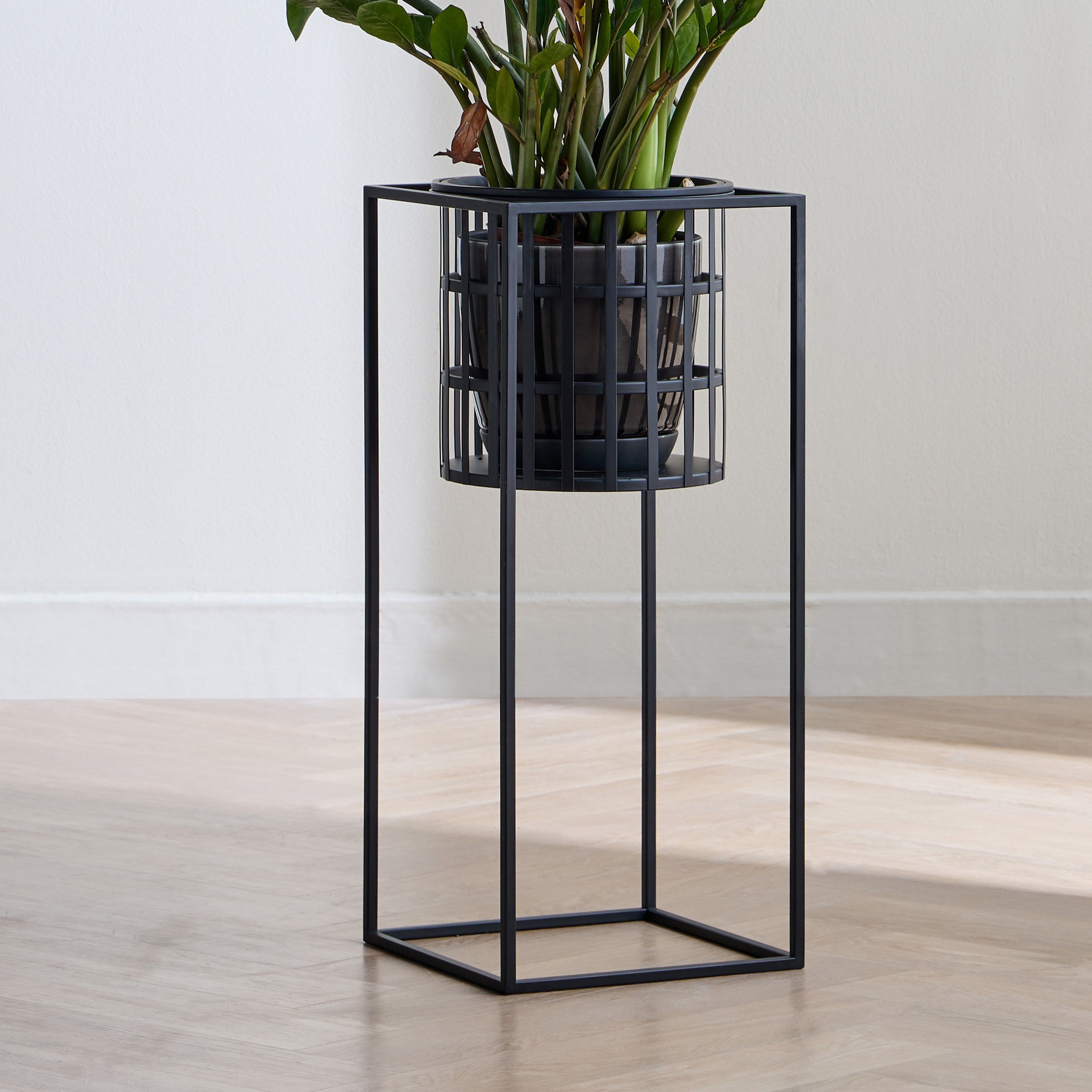 Mono LouLou Chequered Metal Planter Stand - 65 cm-household-gardenandoutdoor-potsandplanters-planters-image-1