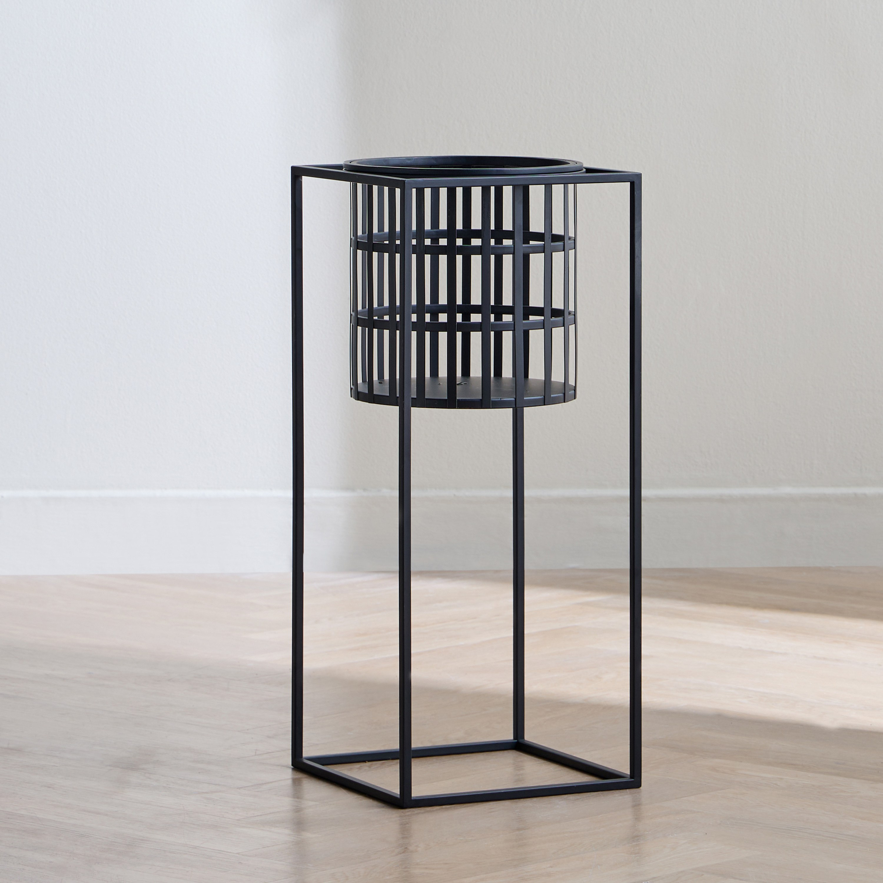 Mono LouLou Chequered Metal Planter Stand - 65 cm-household-gardenandoutdoor-potsandplanters-planters-image-2