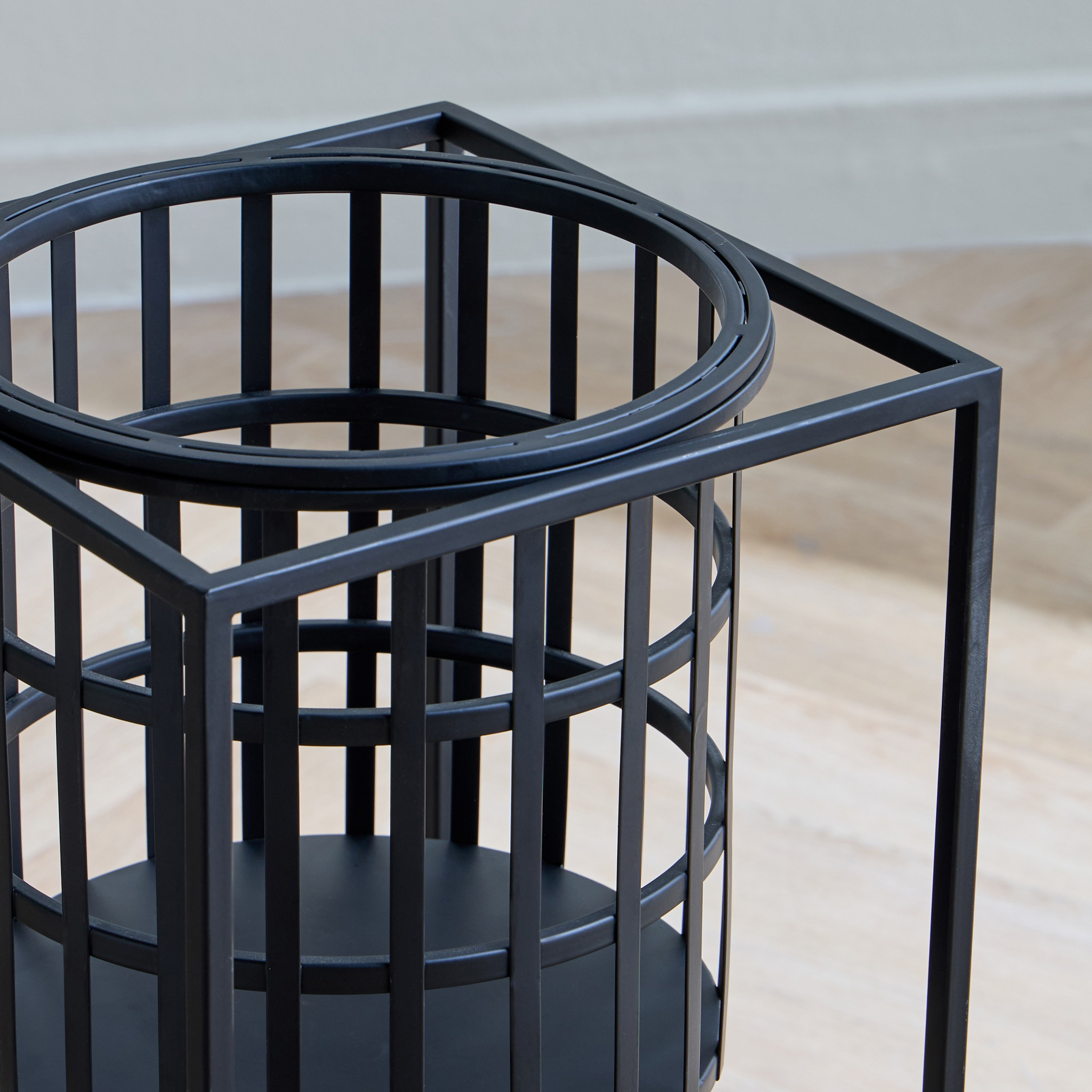 Mono LouLou Chequered Metal Planter Stand - 65 cm-household-gardenandoutdoor-potsandplanters-planters-image-3