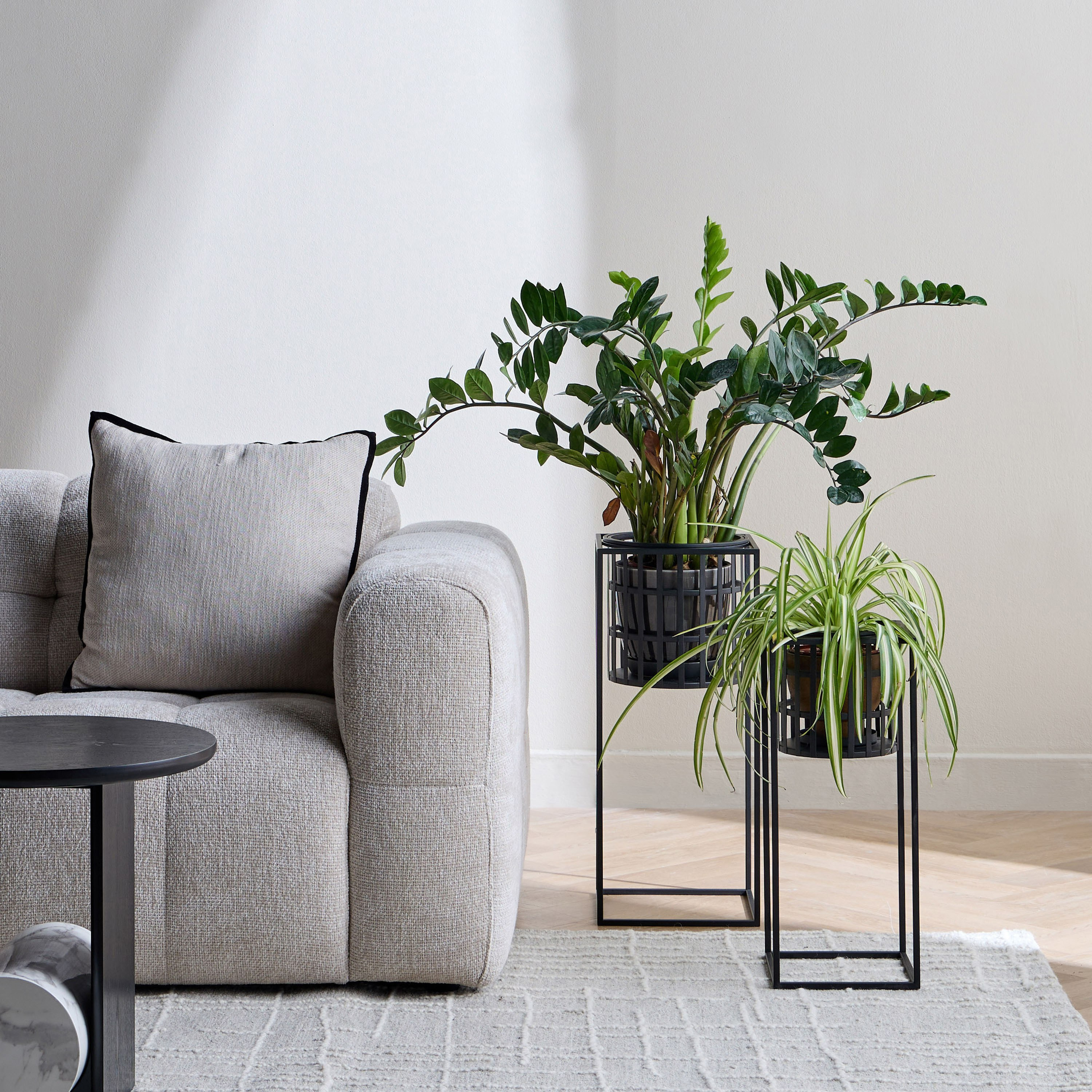 Mono LouLou Chequered Metal Planter Stand - 65 cm-household-gardenandoutdoor-potsandplanters-planters-image-4