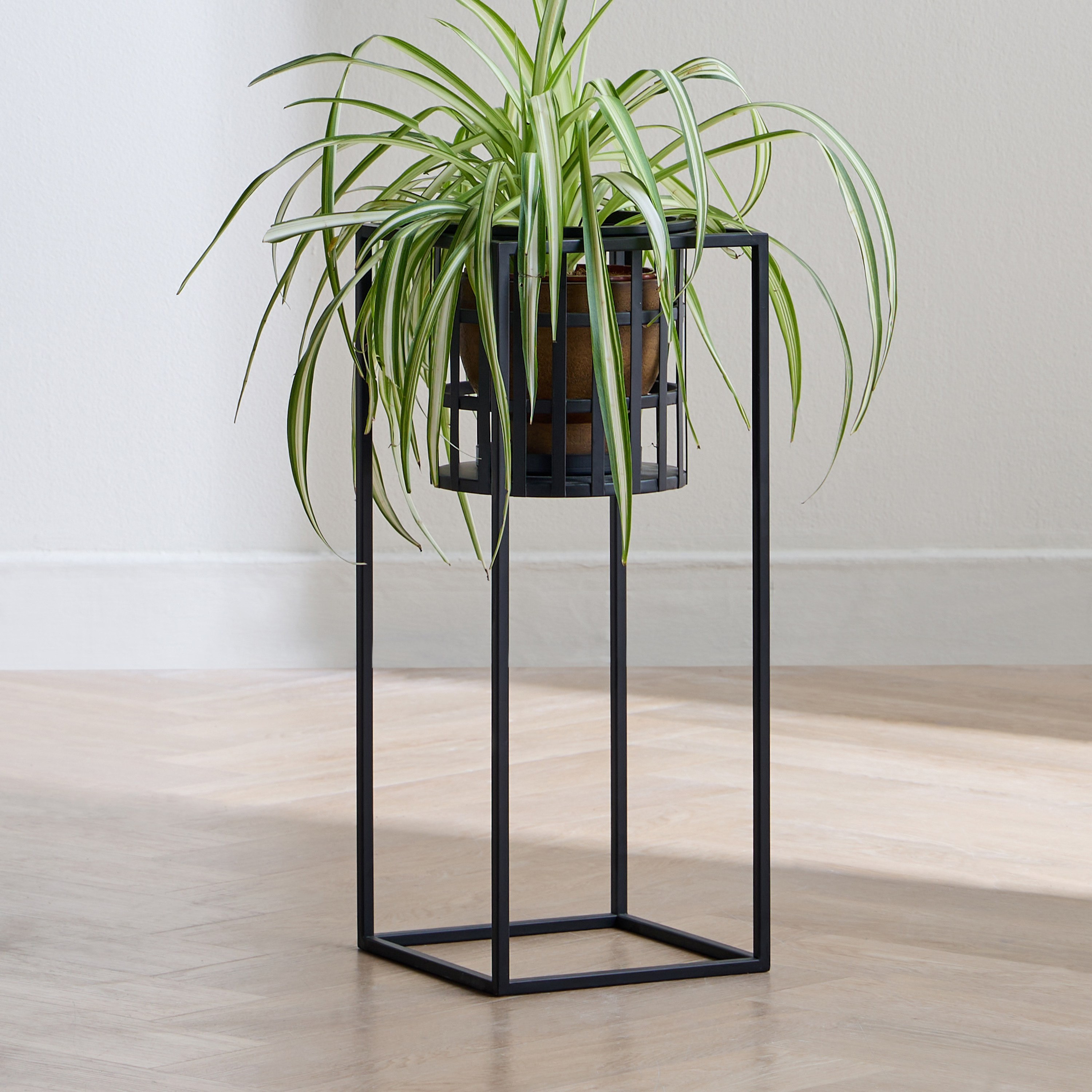 Mono LouLou Chequered Metal Planter Stand - 56 cm-household-gardenandoutdoor-potsandplanters-planters-image-1