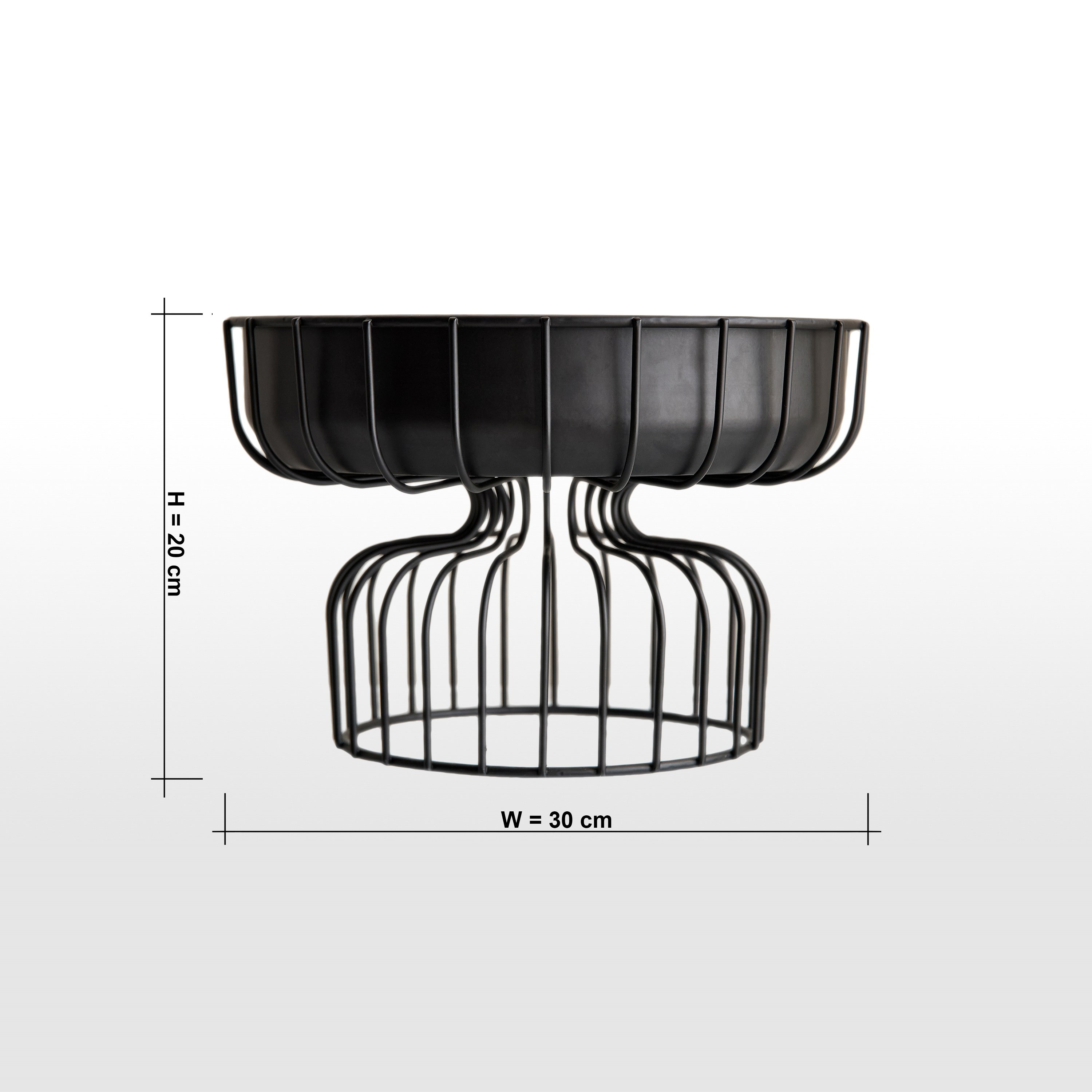 Gradient LouLou Metal Footed Decorative Platter - 30x30 cm-household-decor-boxesandtrays-image-4