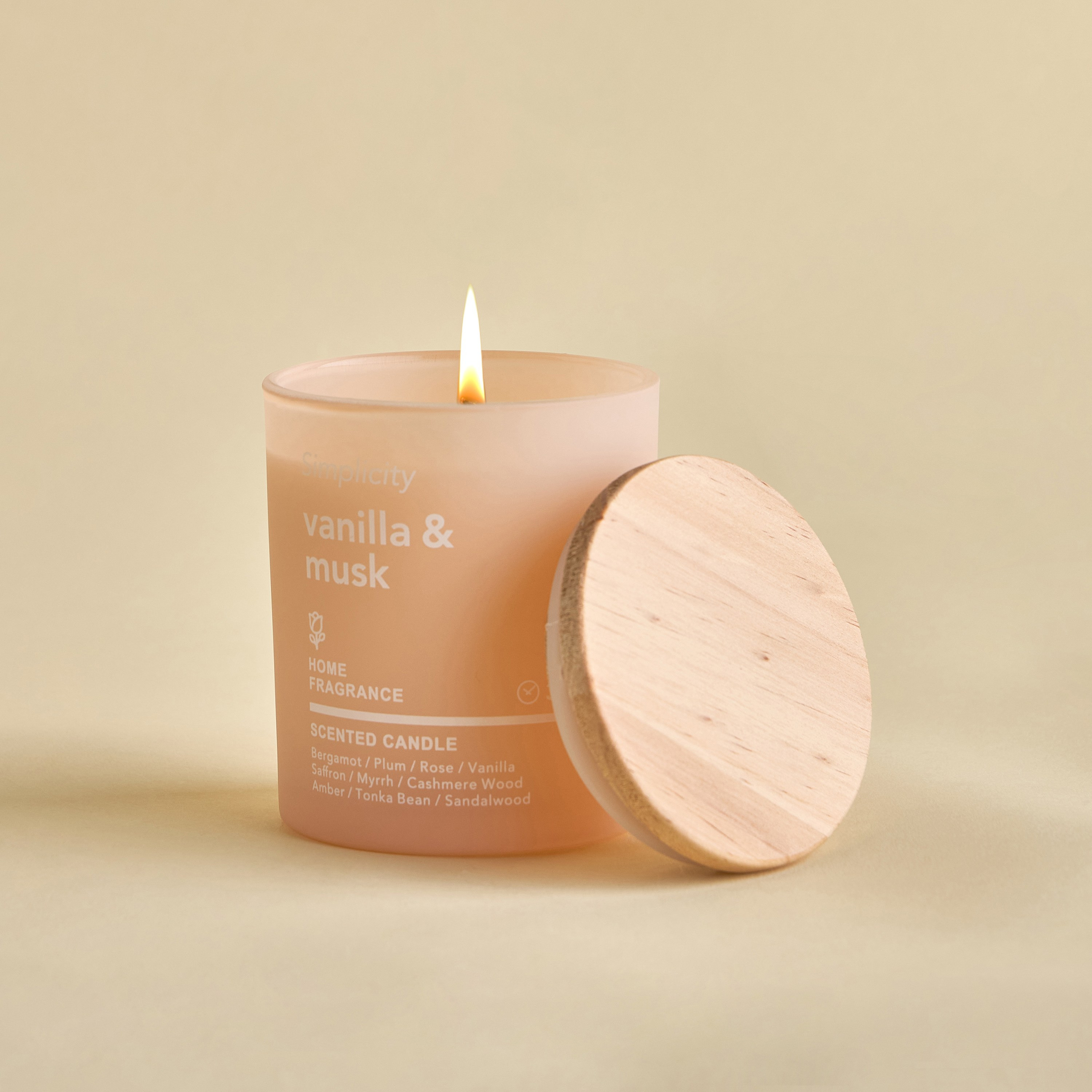 Simplicity Vanilla and Musk Scented Jar Candle - 35 h-household-homefragrance-candles-image-2