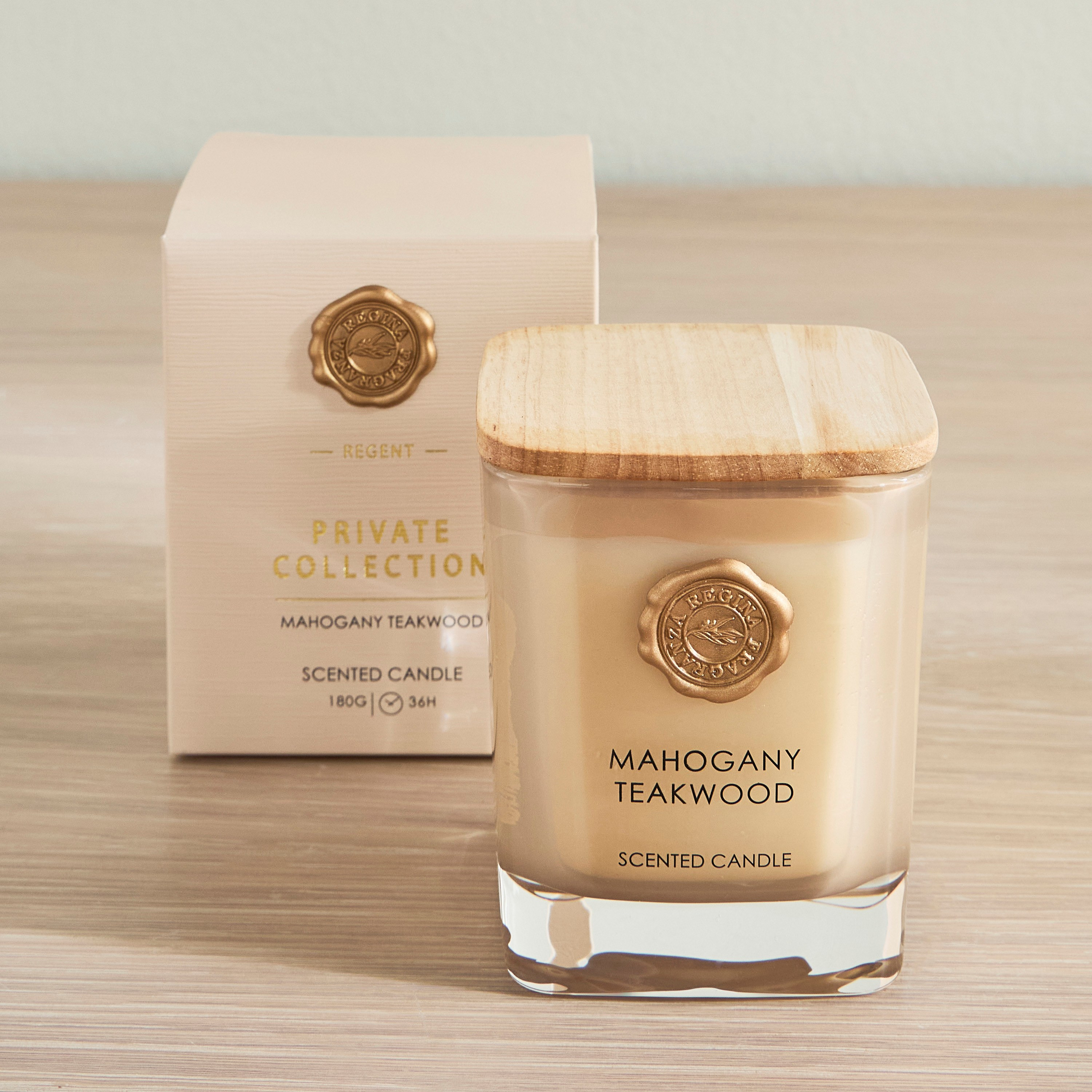 Regent Mahogany Teakwood Scented Jar Candle - 10 h-household-homefragrance-candles-image-2