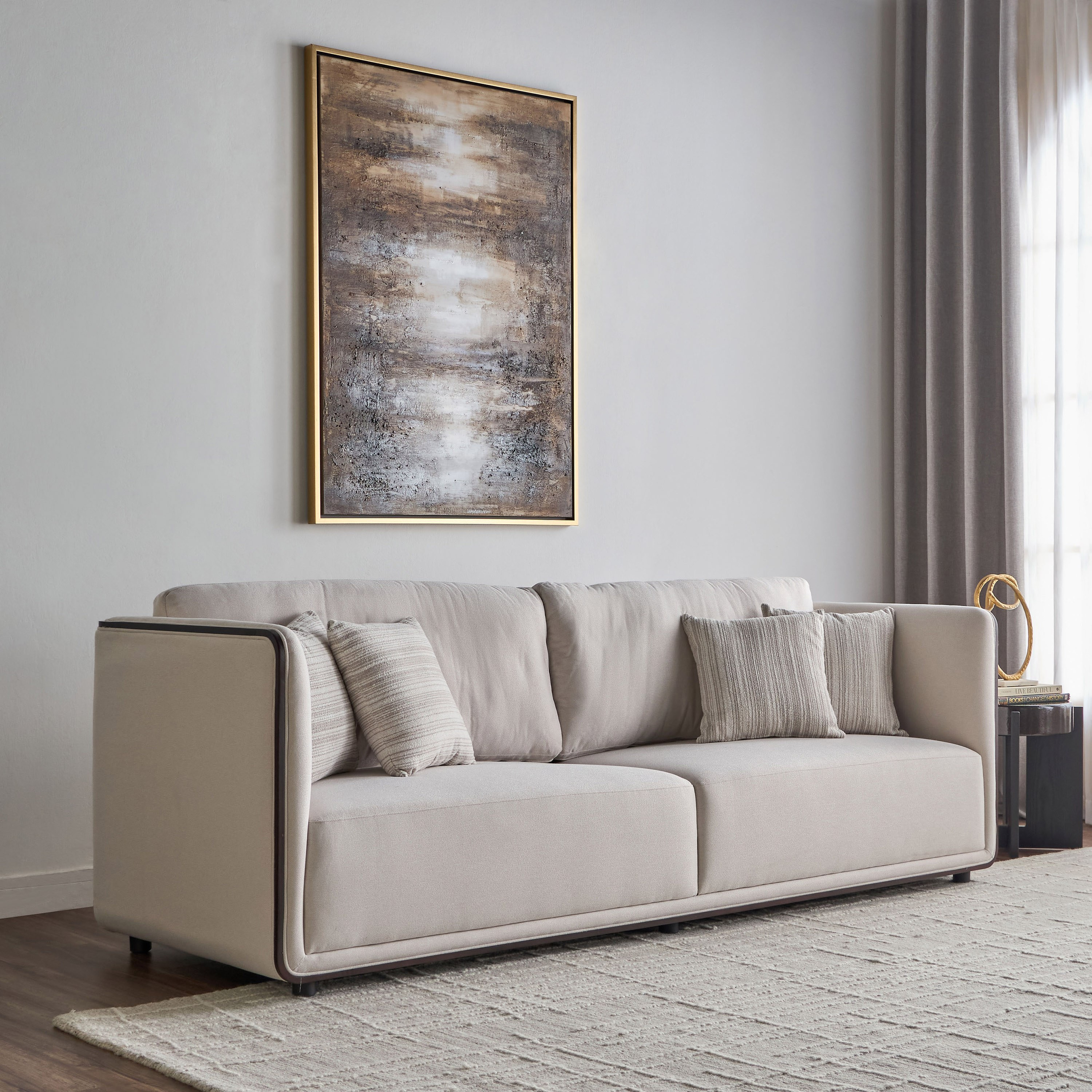 Fabian 3-Seater Fabric Sofa
