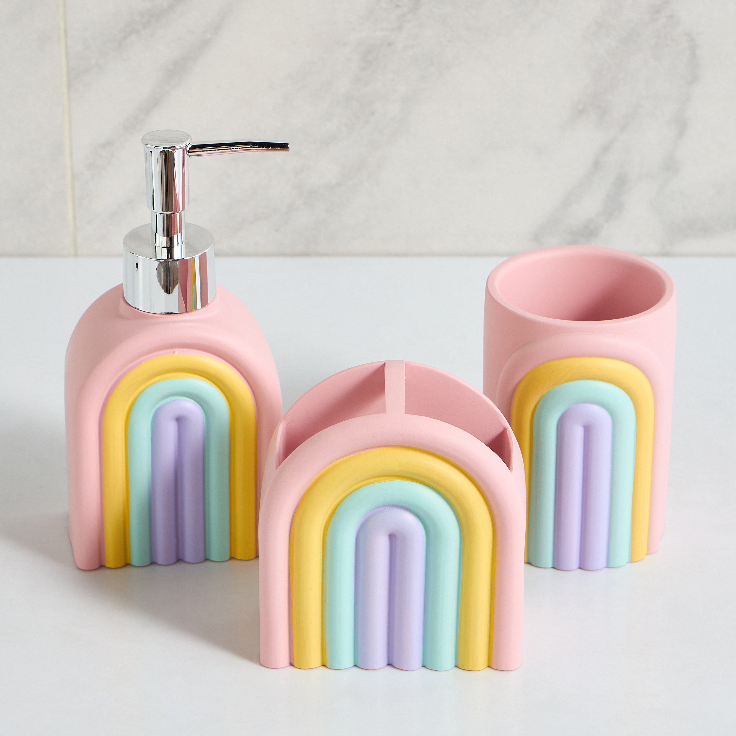 Rainbow 3-Piece Bath Accessory Set