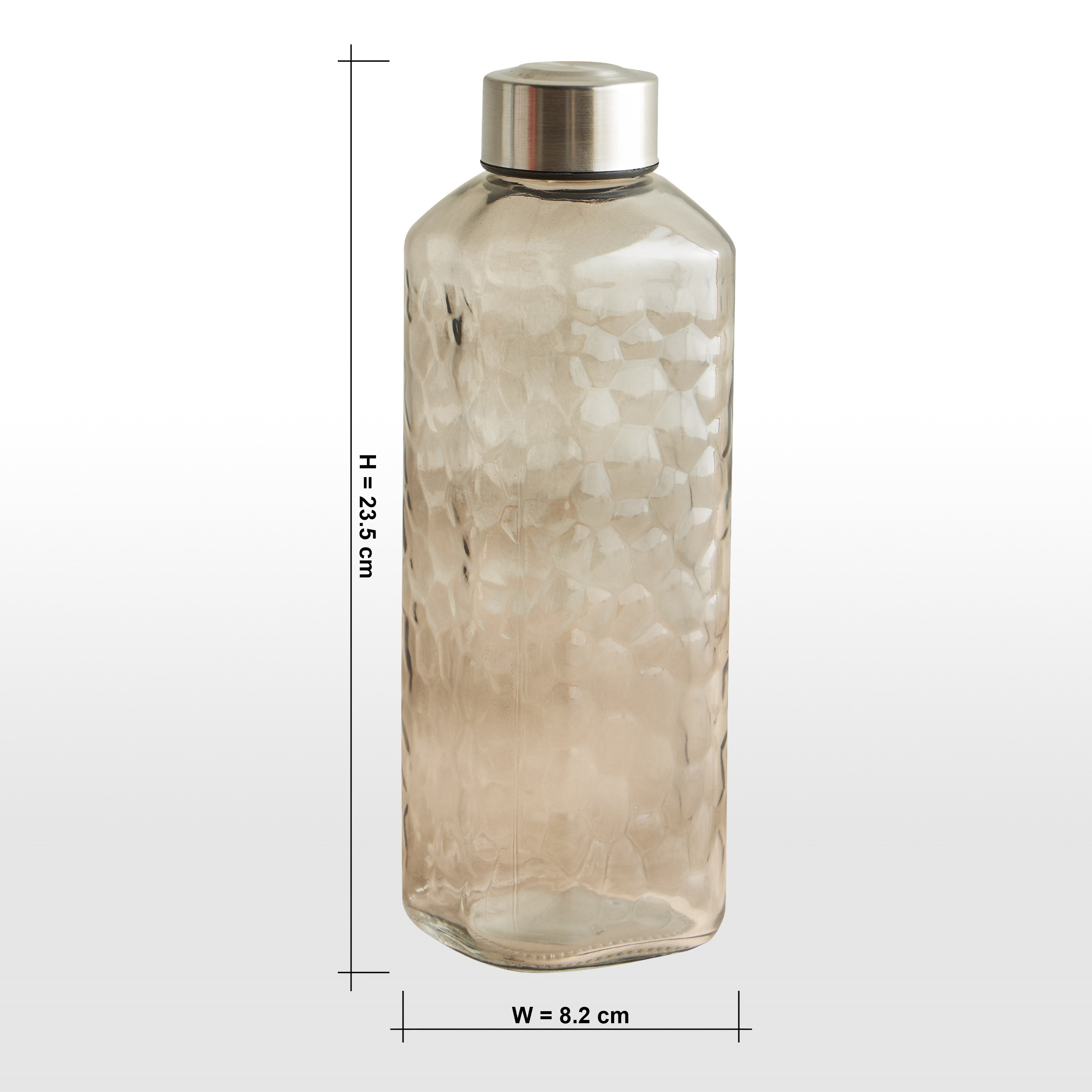 Glynn Hammered Glass Water Bottle - 1 L-household-dining-drinkserveware-bottles-image-4