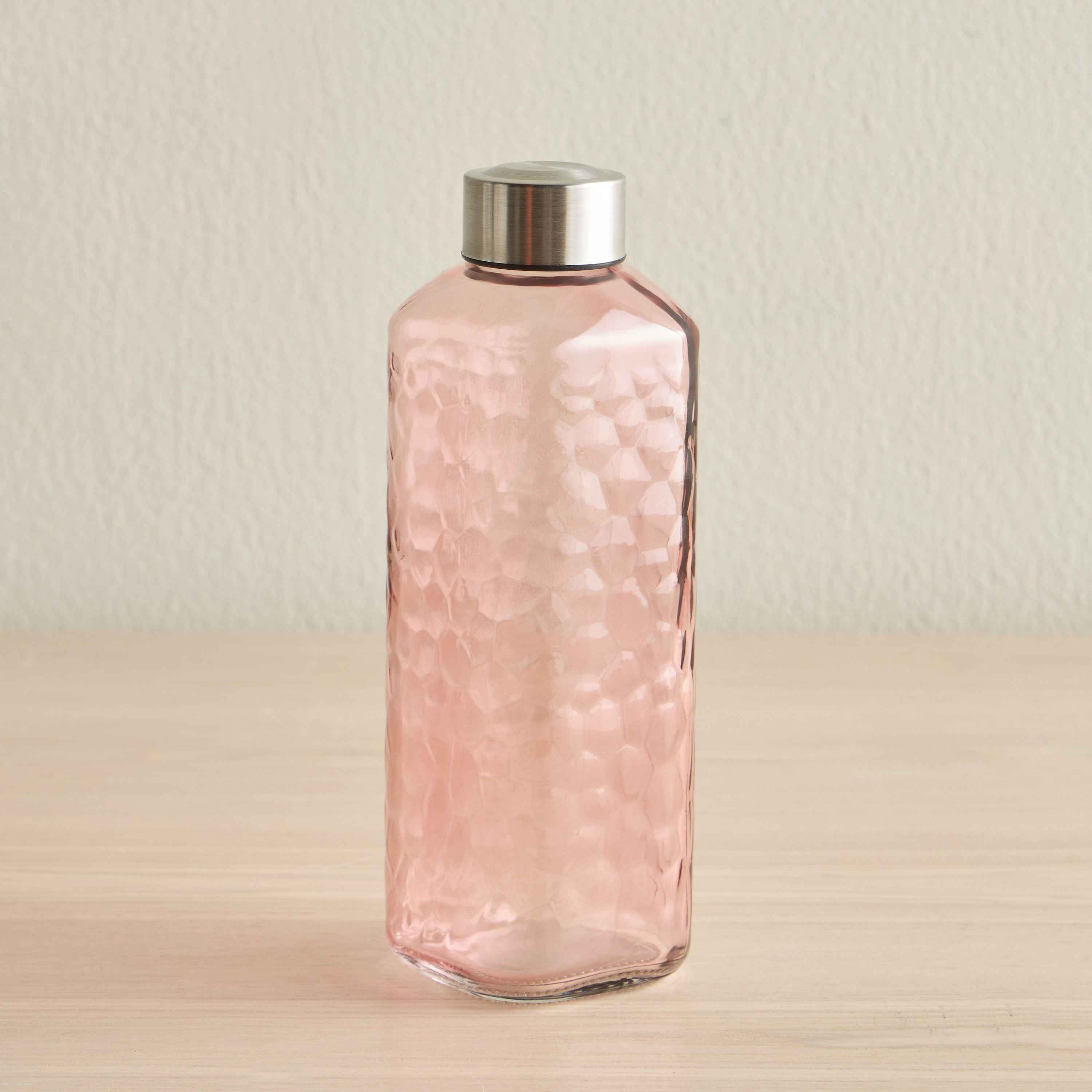 Glynn Hammered Glass Water Bottle - 1 L-household-dining-drinkserveware-bottles-image-1