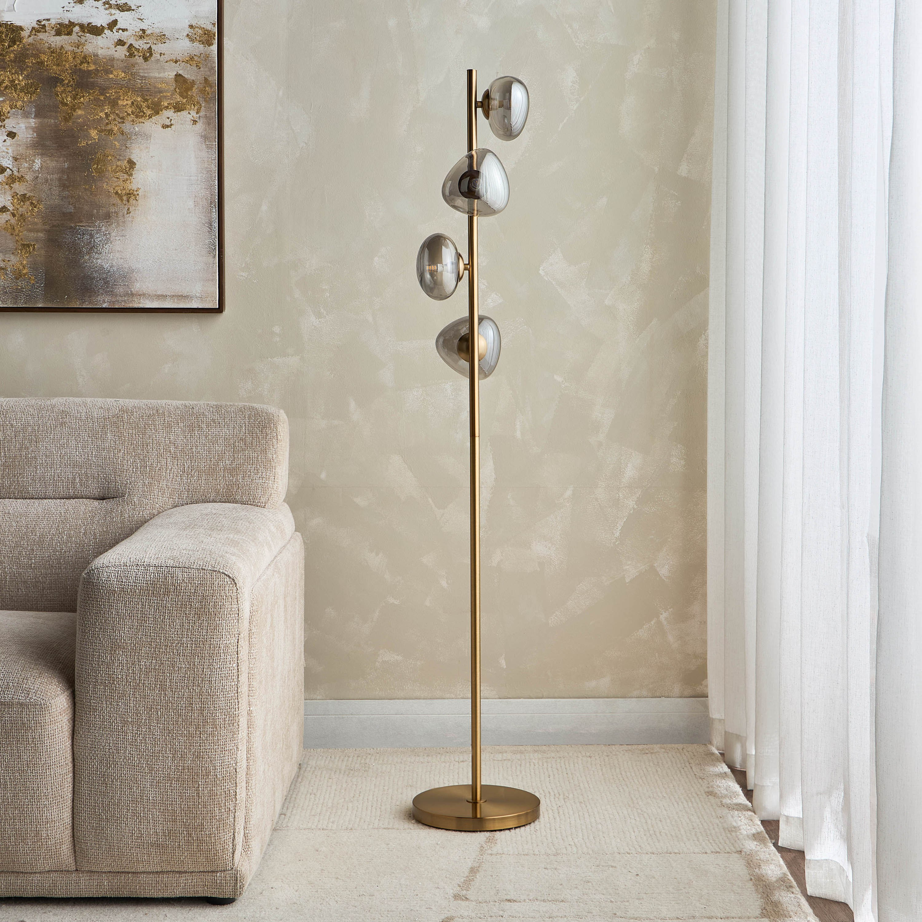 Zachary Glass Floor Lamp - 145 cm-household-lighting-floorlamps-image-1