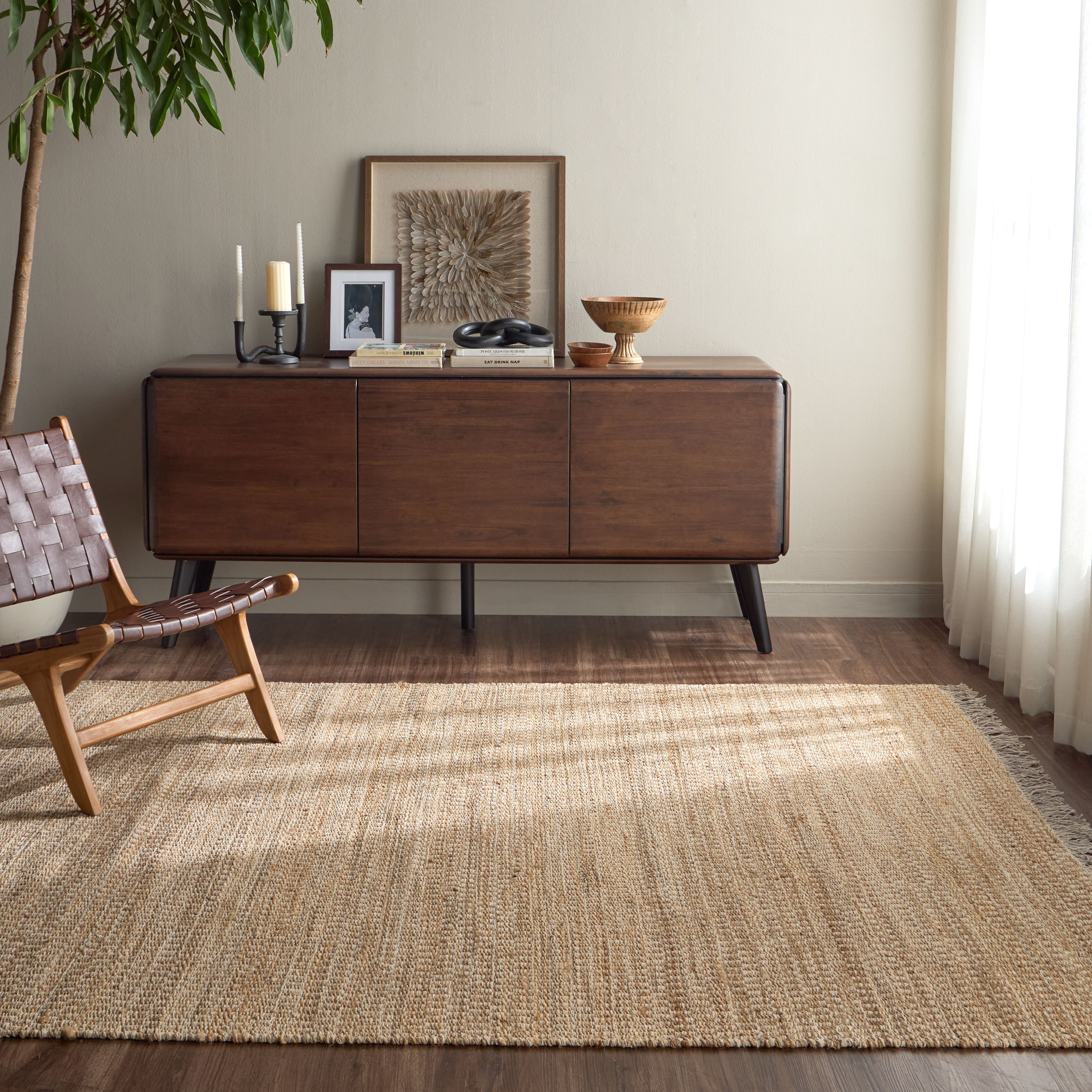 Aaranya Hand Woven Hemp Chenille Rug - 160x230 cm-household-rugsandcarpets-rugs-image-5