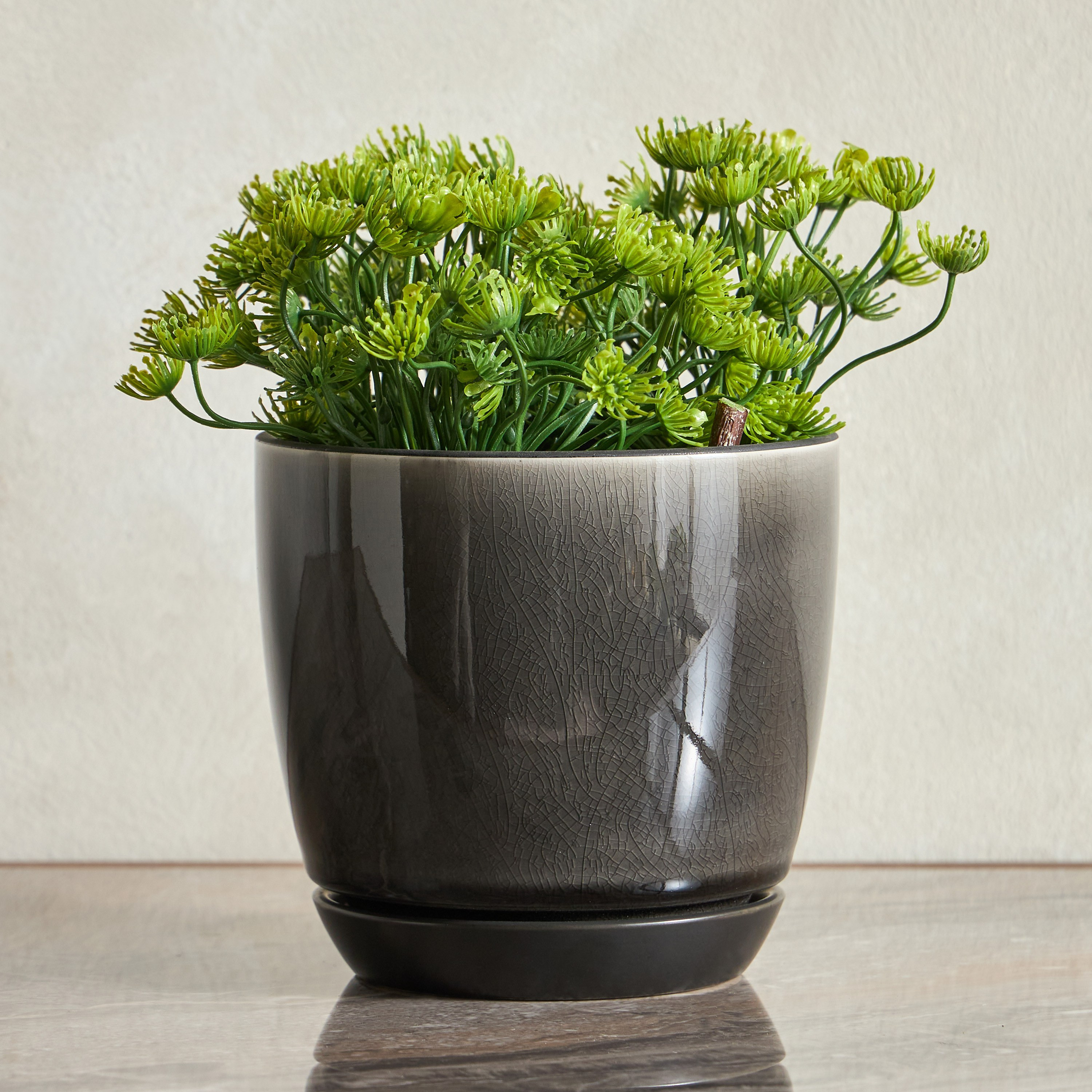 Glaze Ceramic Planter - 14 cm-household-gardenandoutdoor-potsandplanters-planters-image-1