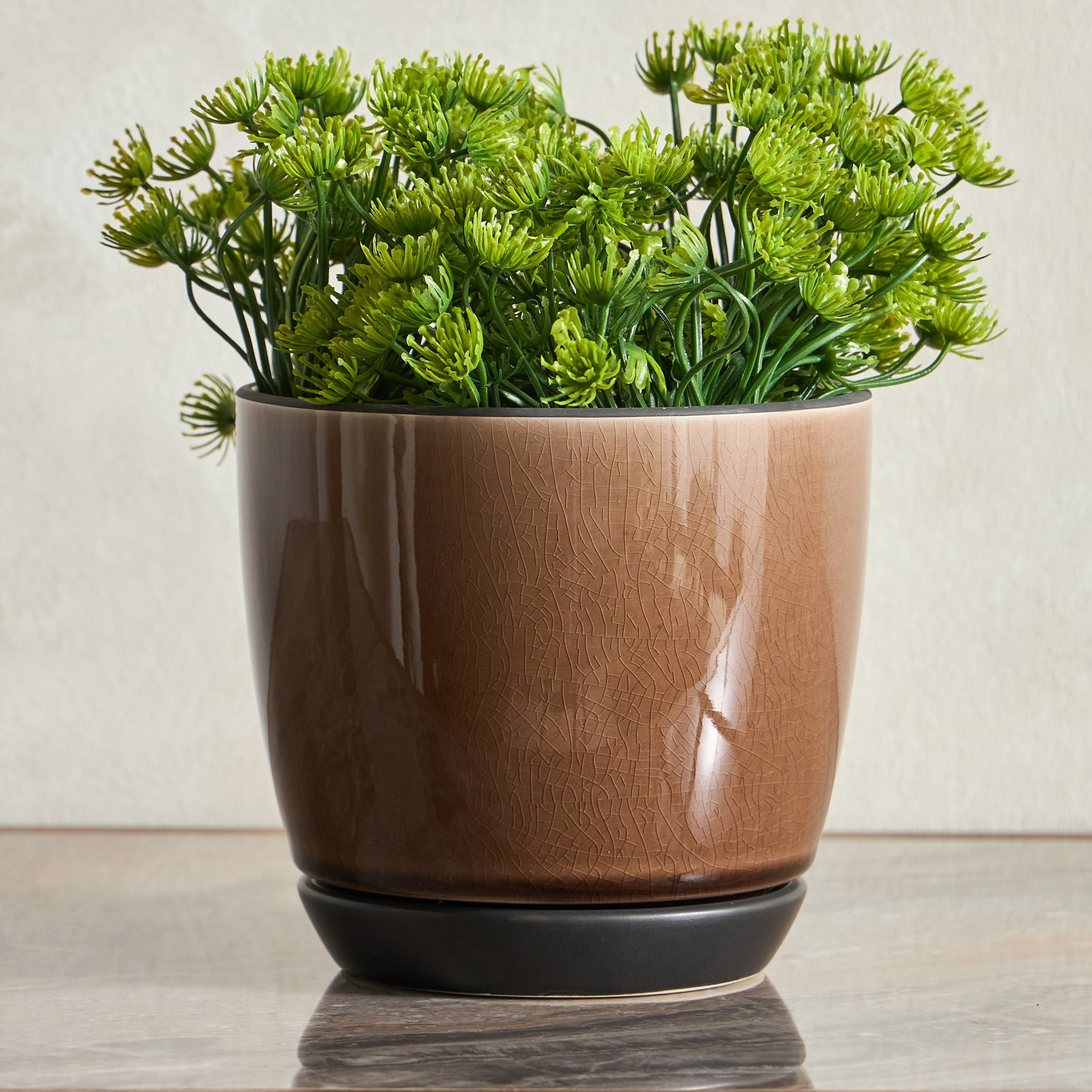 Glaze Ceramic Planter - 14 cm-household-gardenandoutdoor-potsandplanters-planters-image-1