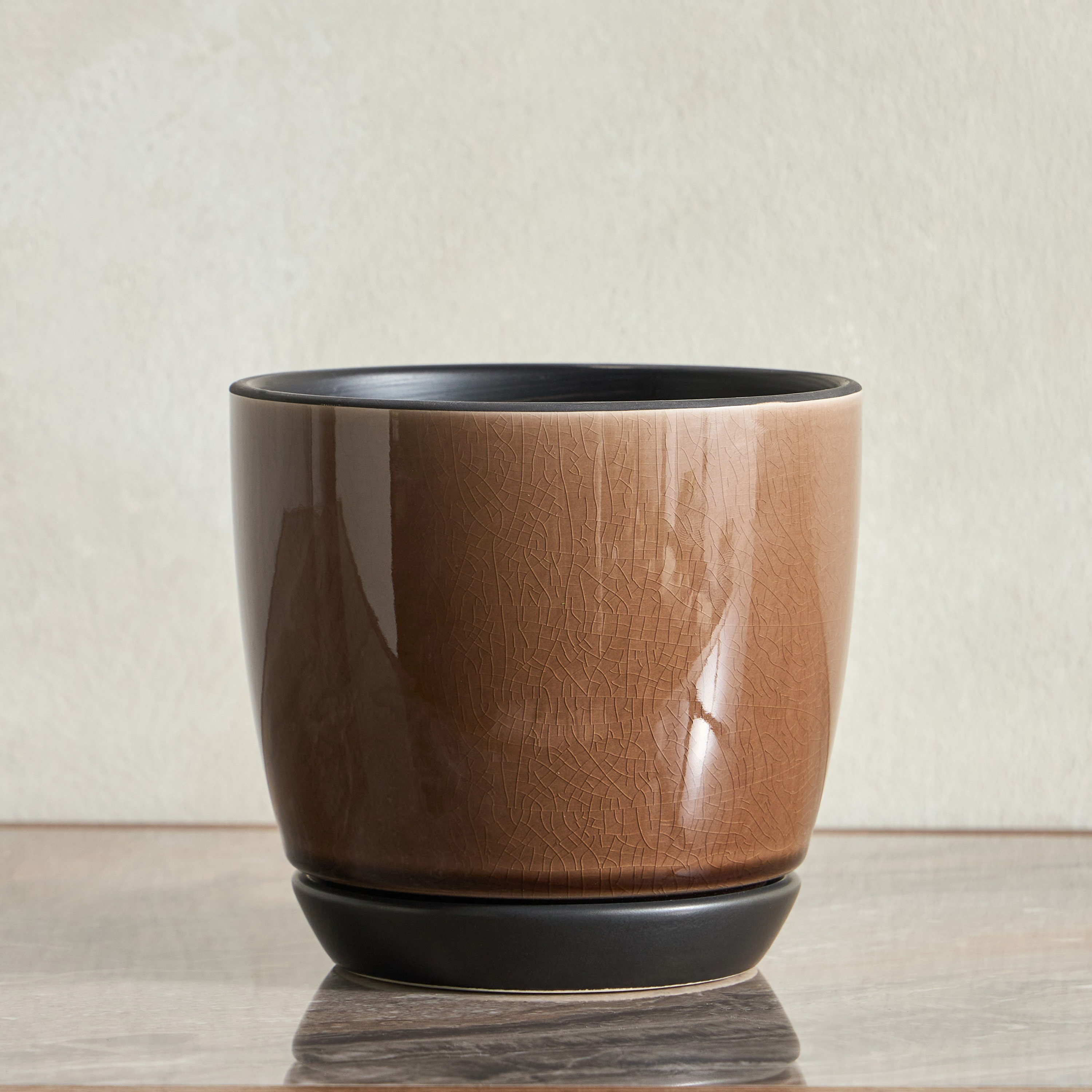 Glaze Ceramic Planter - 14 cm-household-gardenandoutdoor-potsandplanters-planters-image-2