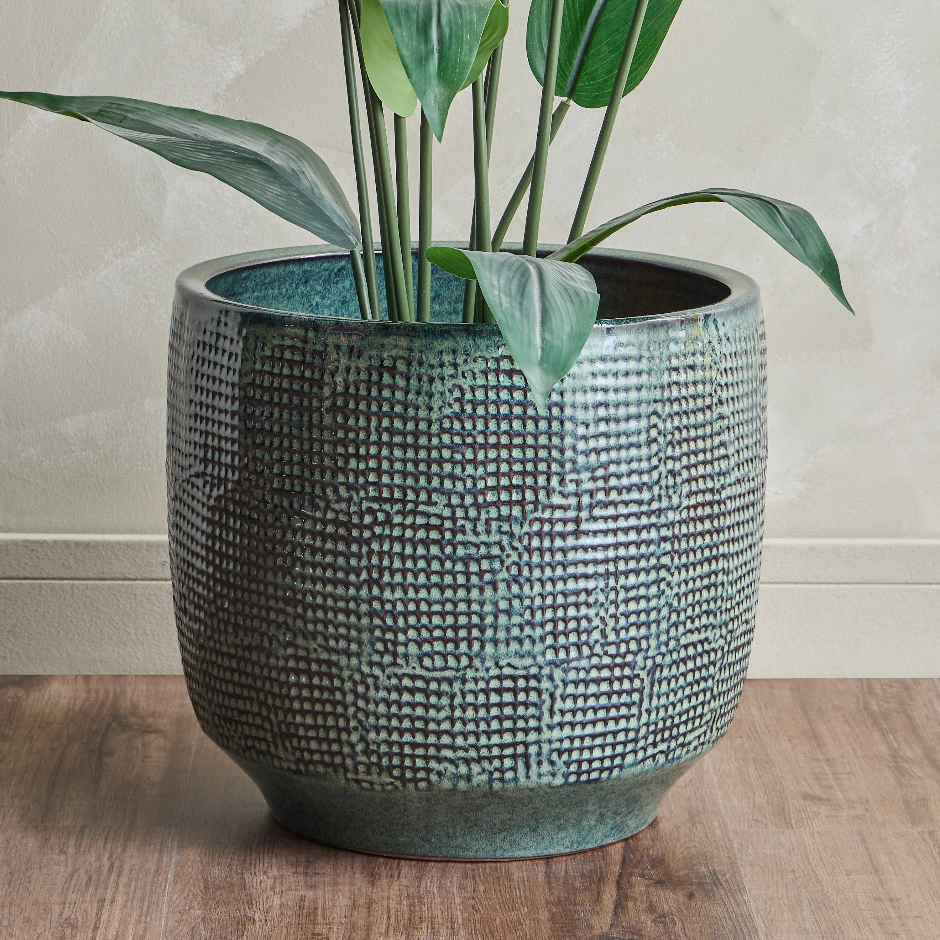 Glaze Vincent Ceramic Planter - 36 cm-household-gardenandoutdoor-potsandplanters-planters-image-1