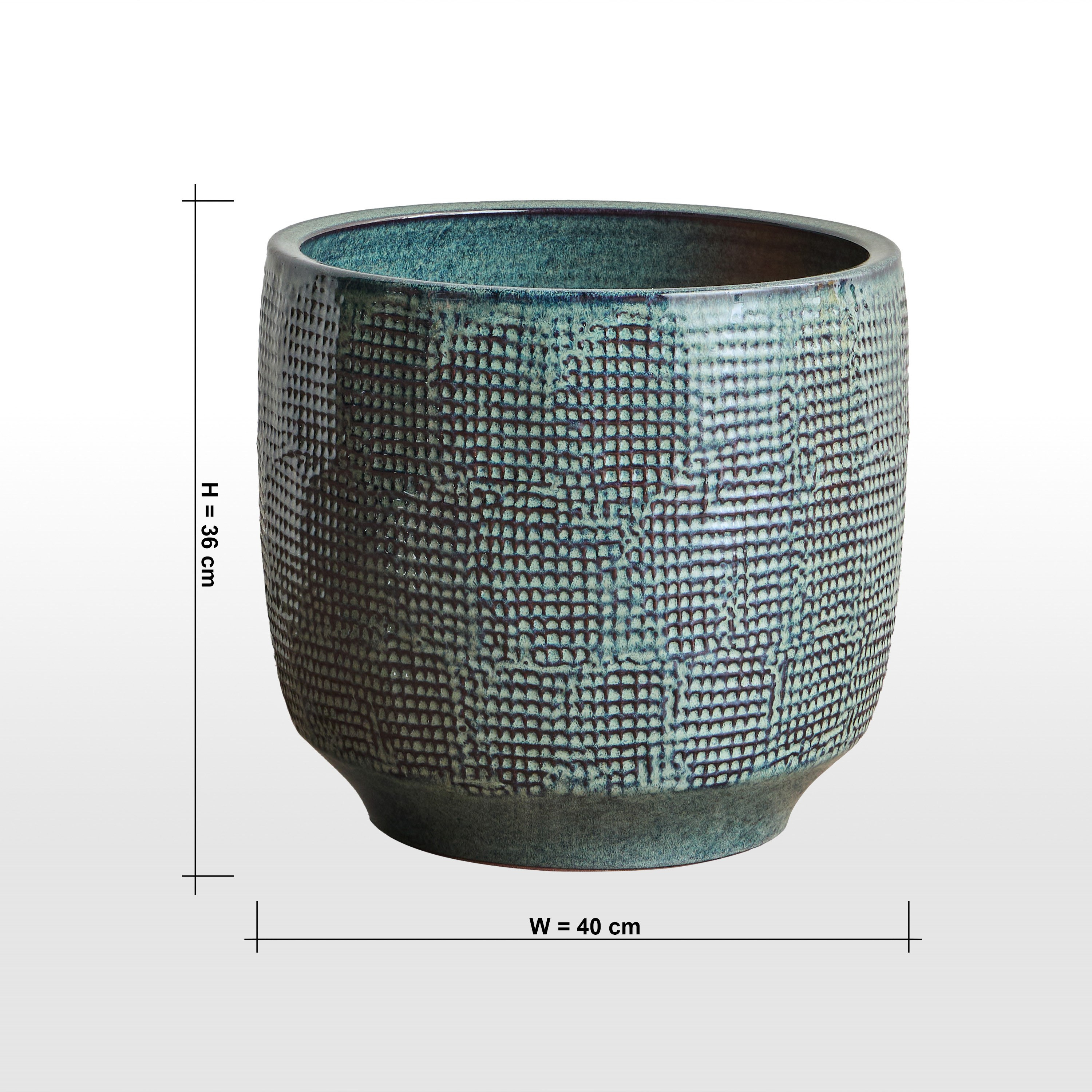 Glaze Vincent Ceramic Planter - 36 cm-household-gardenandoutdoor-potsandplanters-planters-image-5