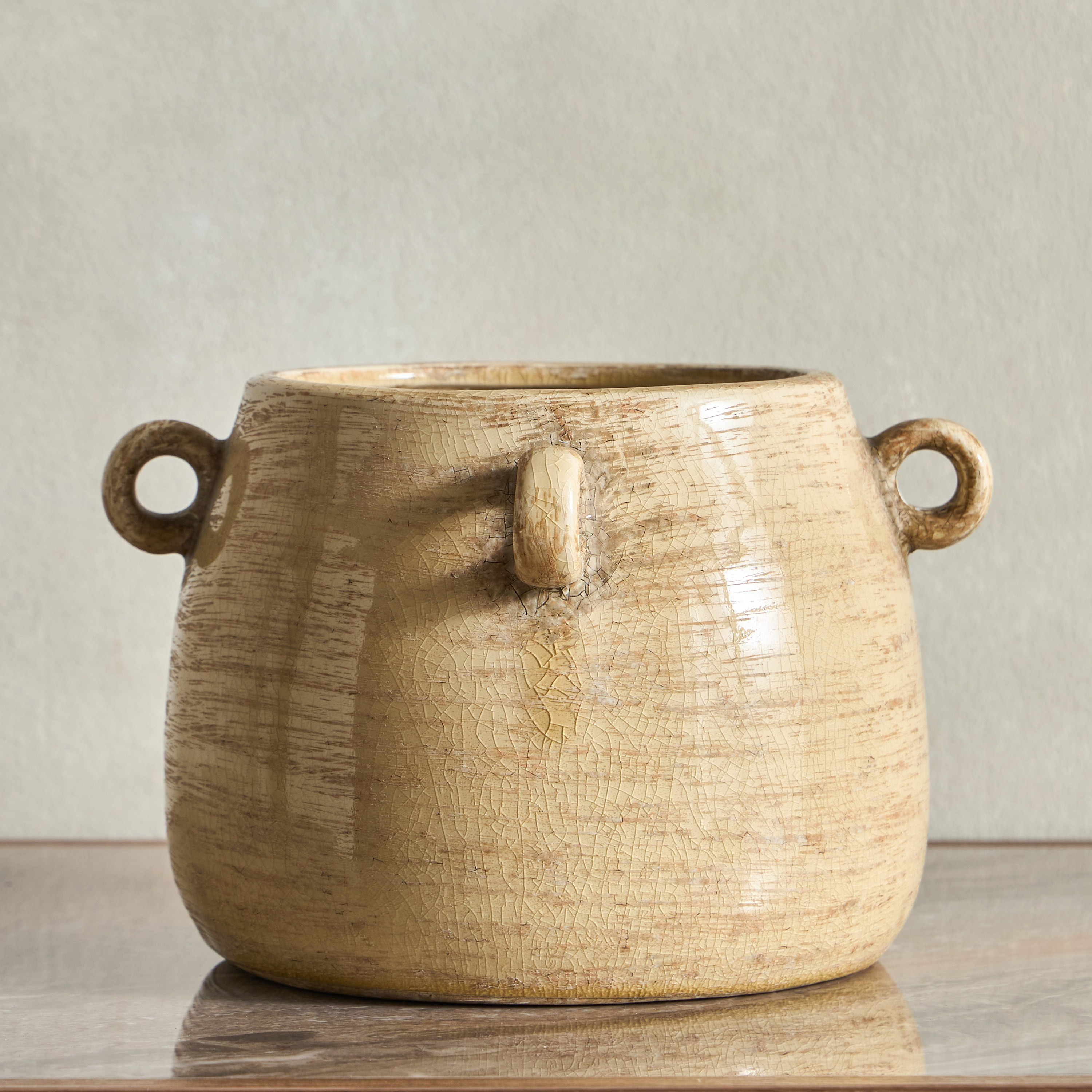 Glaze Vinci Ceramic Planter - 16 cm-household-gardenandoutdoor-potsandplanters-planters-image-2