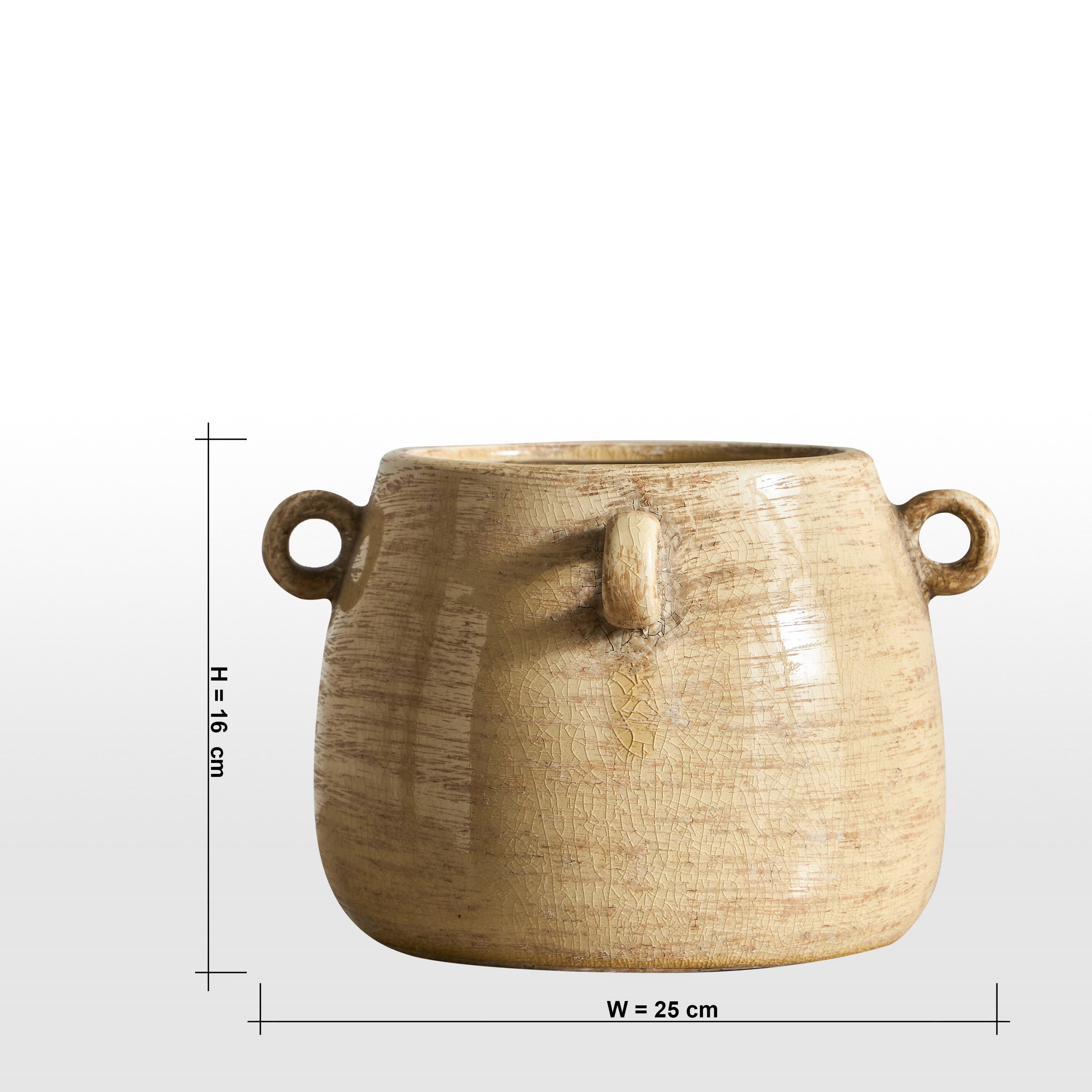 Glaze Vinci Ceramic Planter - 16 cm-household-gardenandoutdoor-potsandplanters-planters-image-5